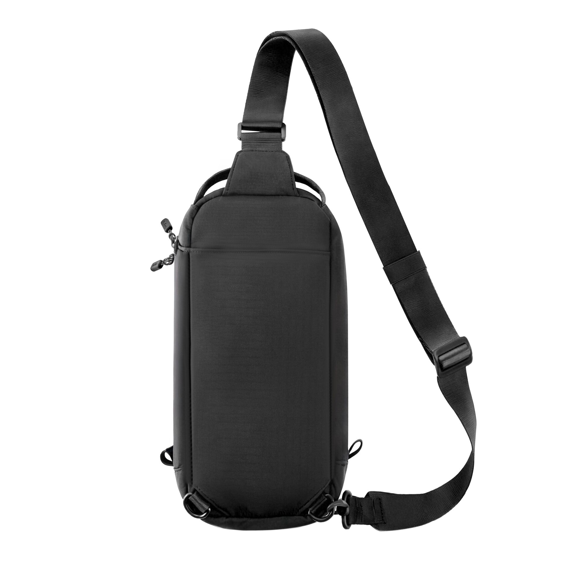 Umhängetasche, Crossbody, Schultertasche, Nylon, Schwarz
