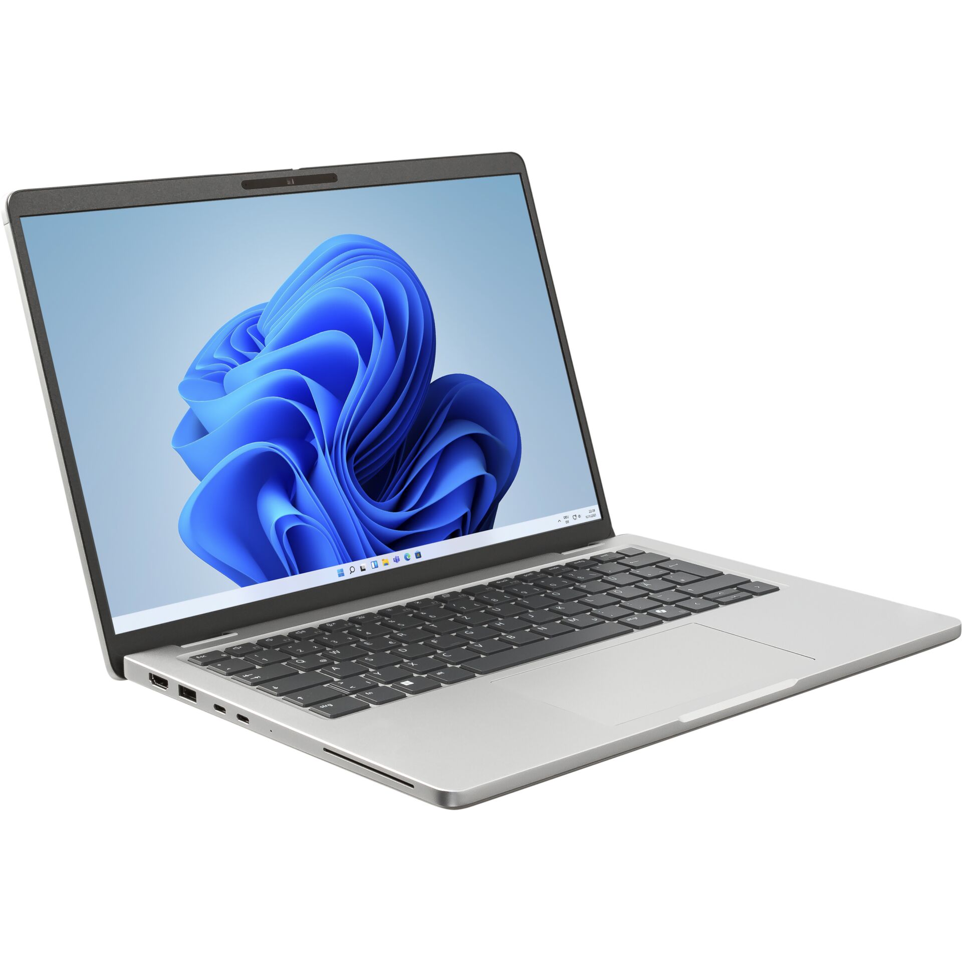 Laptop, Silber, Chiclet-Tastatur, USB-Anschlüsse, HD-Display