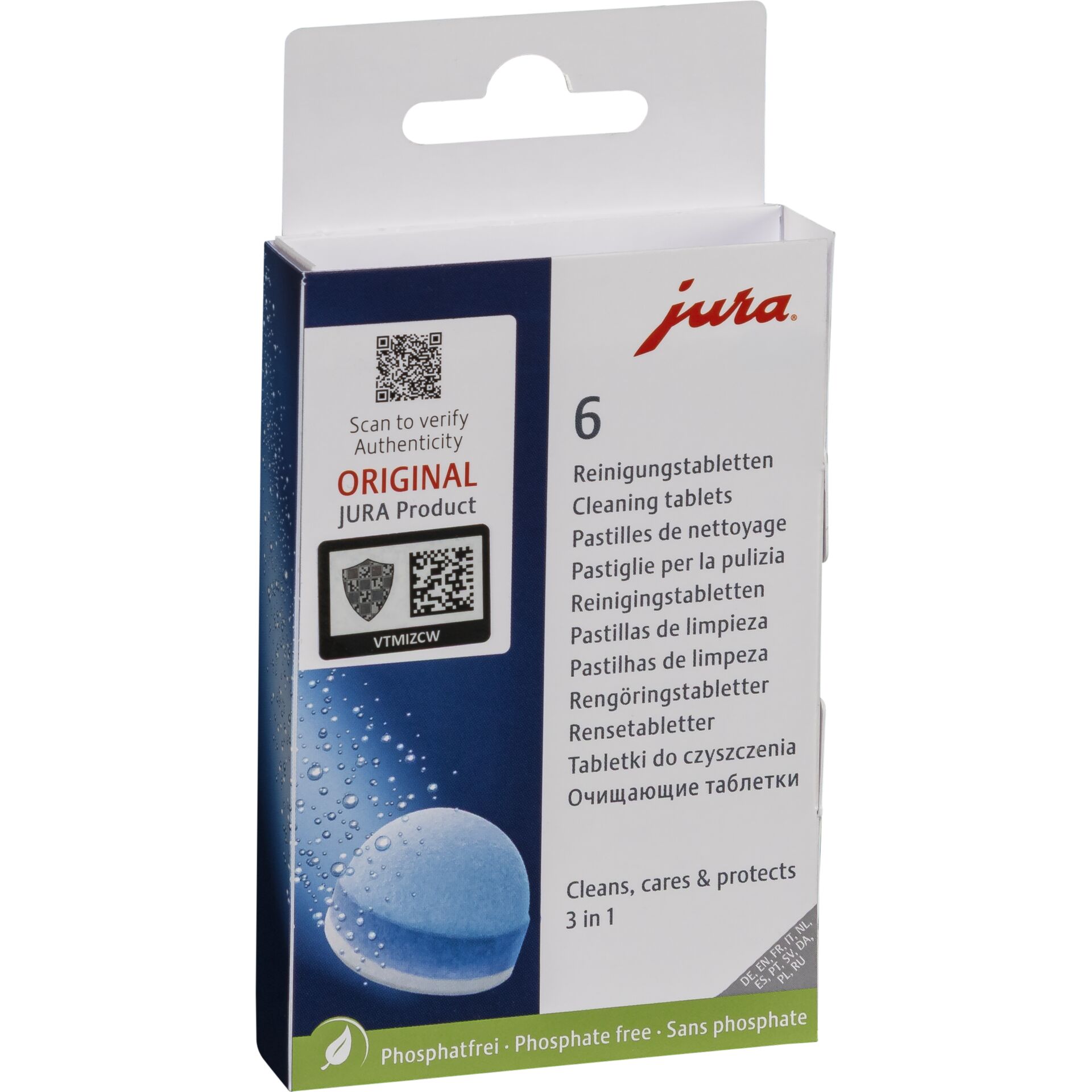 JURA 3-Phasen-Reinigungs-  tabletten, 6 Stück