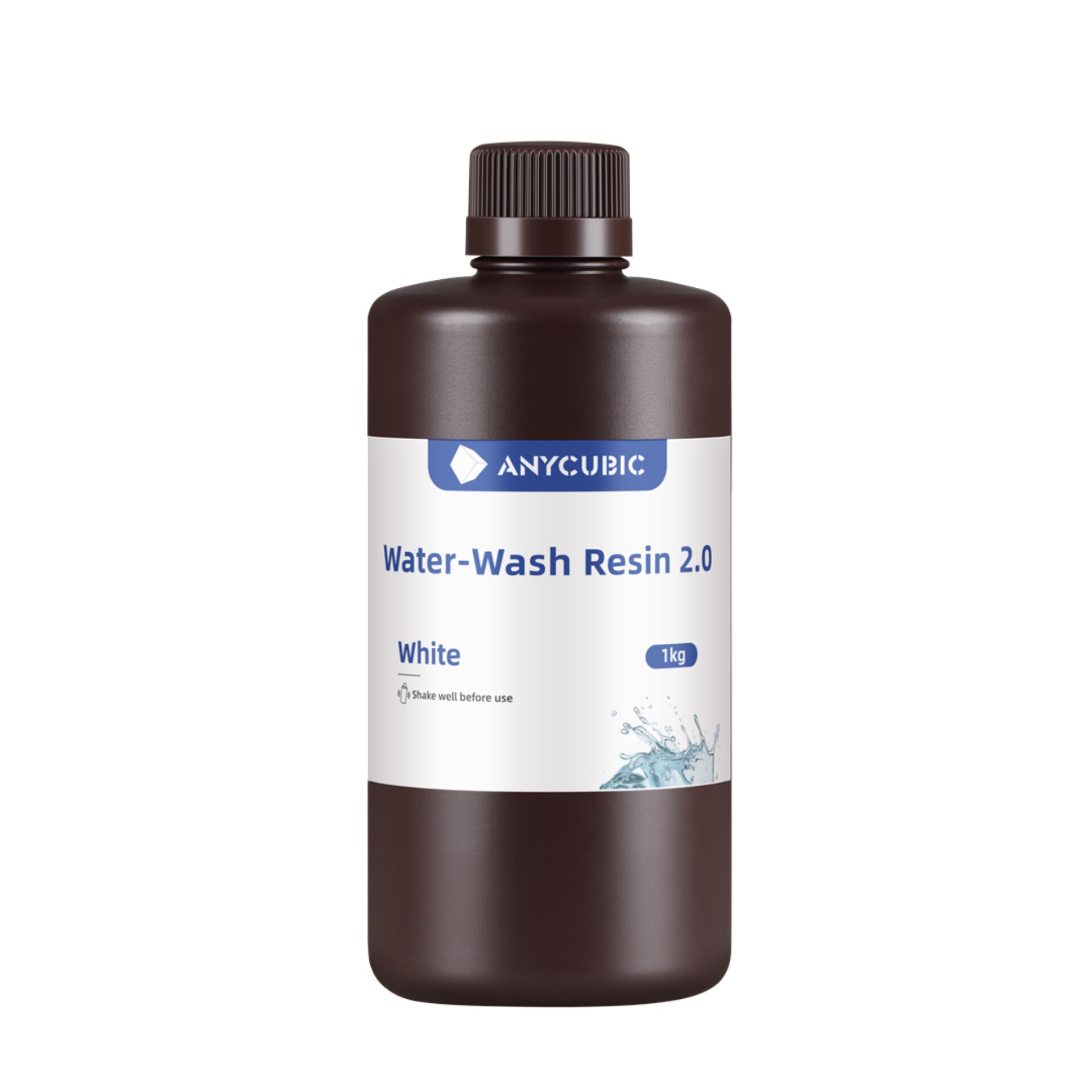 Water-Wash Resin 2.0, 1kg, White, Brown bottle, Anycubic