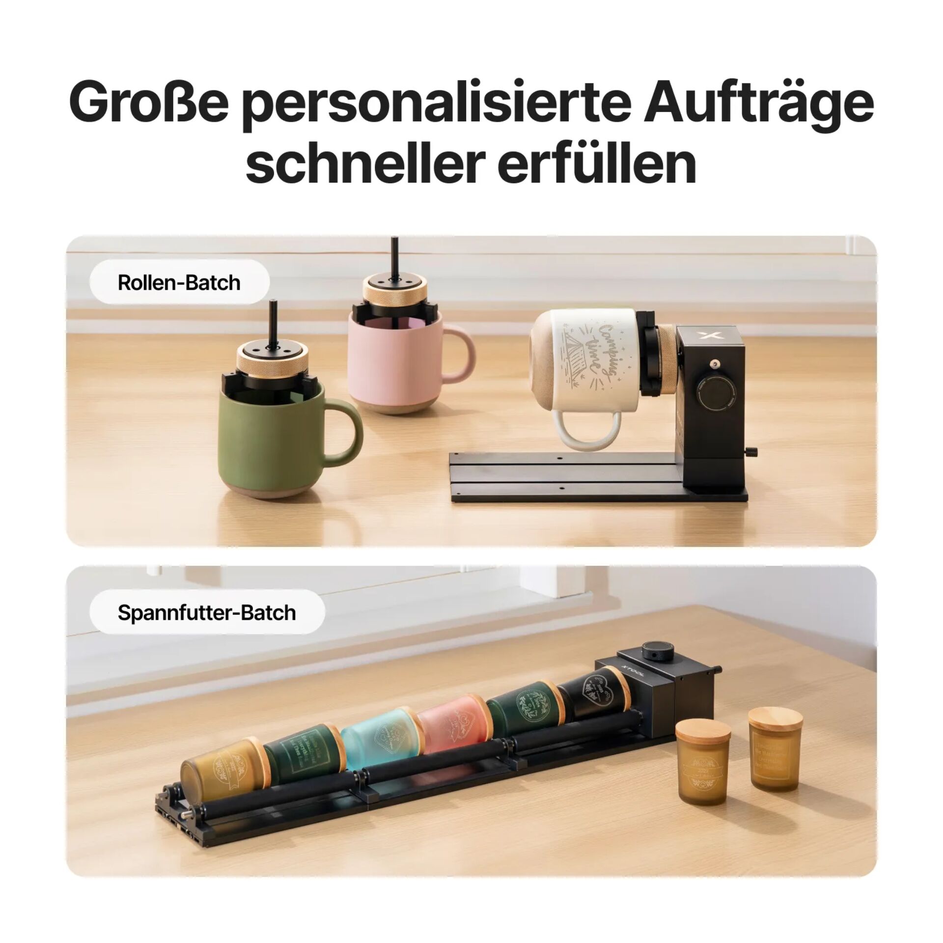 Kaffee-Set, Tassenbecher, Rollen-Set, Kaffee-Maschine, Spannfutter-Batch