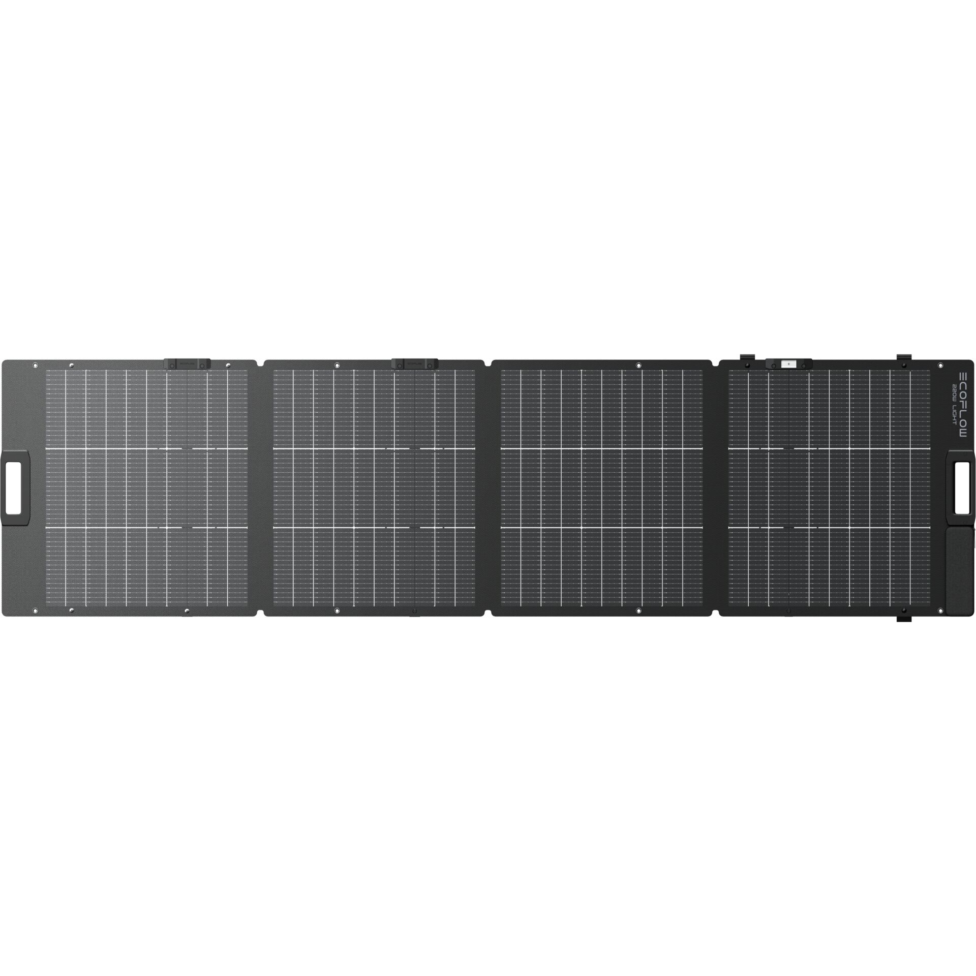 faltbares Solarpanel, Solar-Ladegerät, monokristalline Solarzellen, schwarz, vierteilig