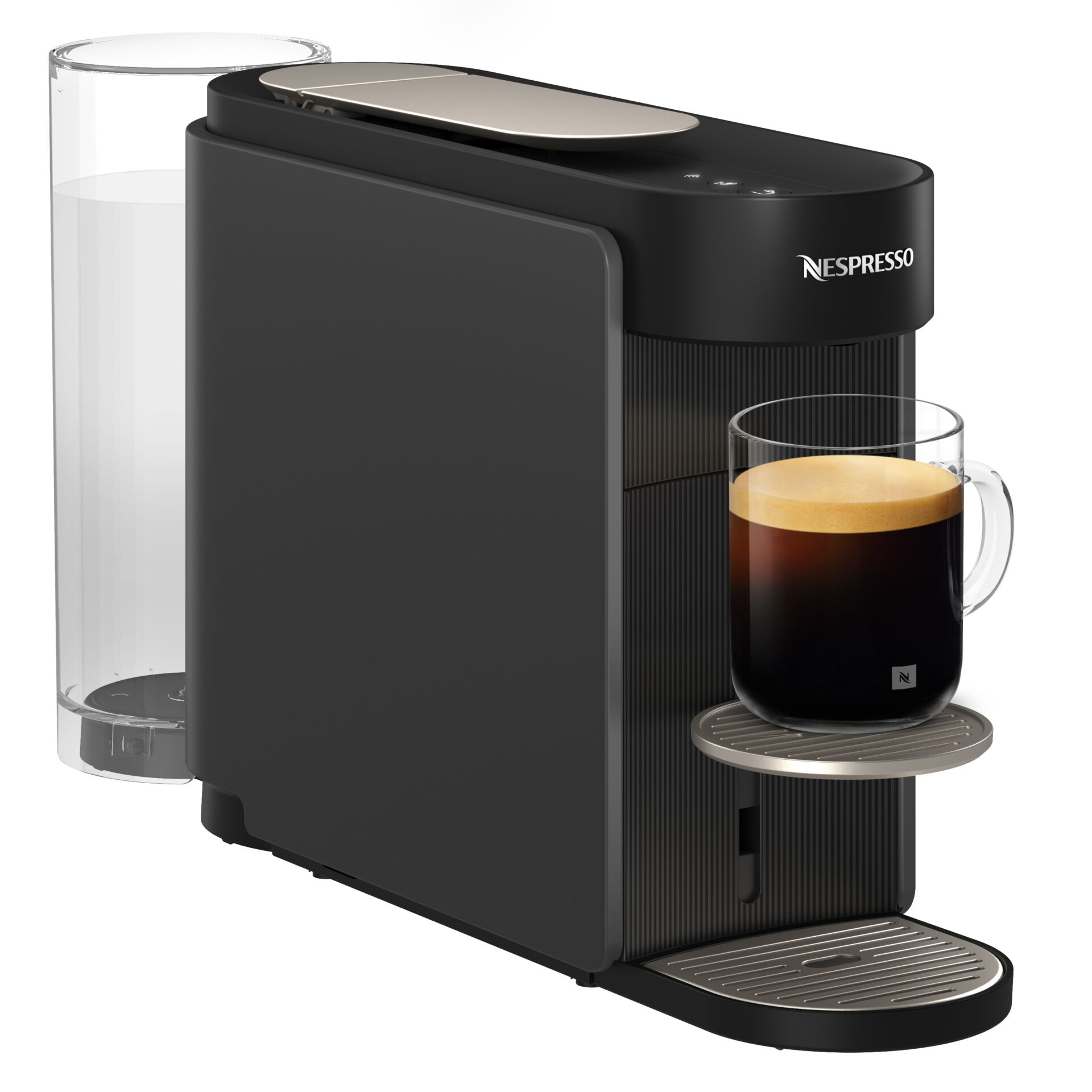 Kaffeemaschine, Espresso, Maschine, Milchschaumbehälter, Einzelportionen, Kaffeemaschine, Kapselmaschine, Espresso, Schwarz, Kaffeeausgabe