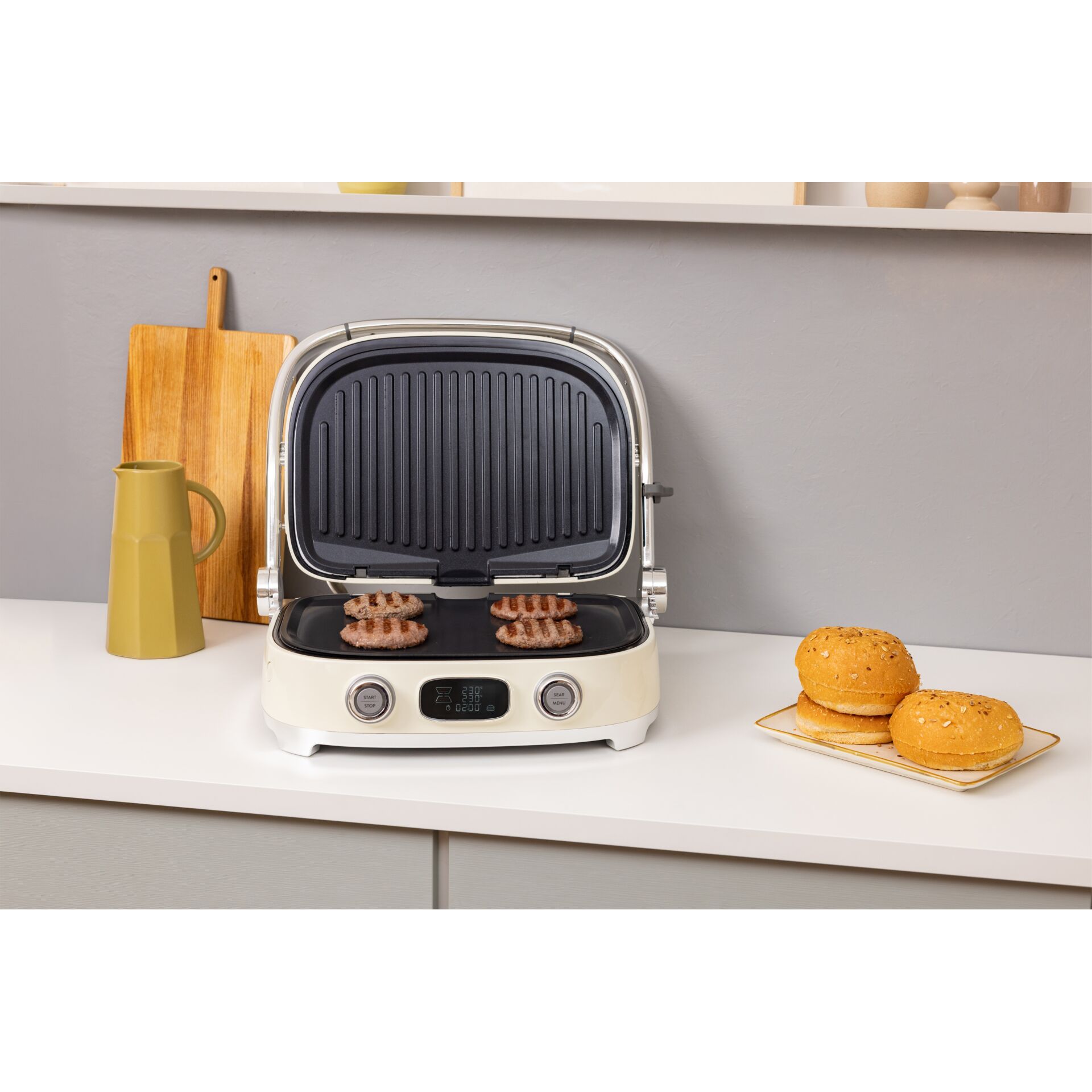 Bratgerät, Grillplatte, Mini-Grill, Kuchenbräuner, Sandwichmaker
