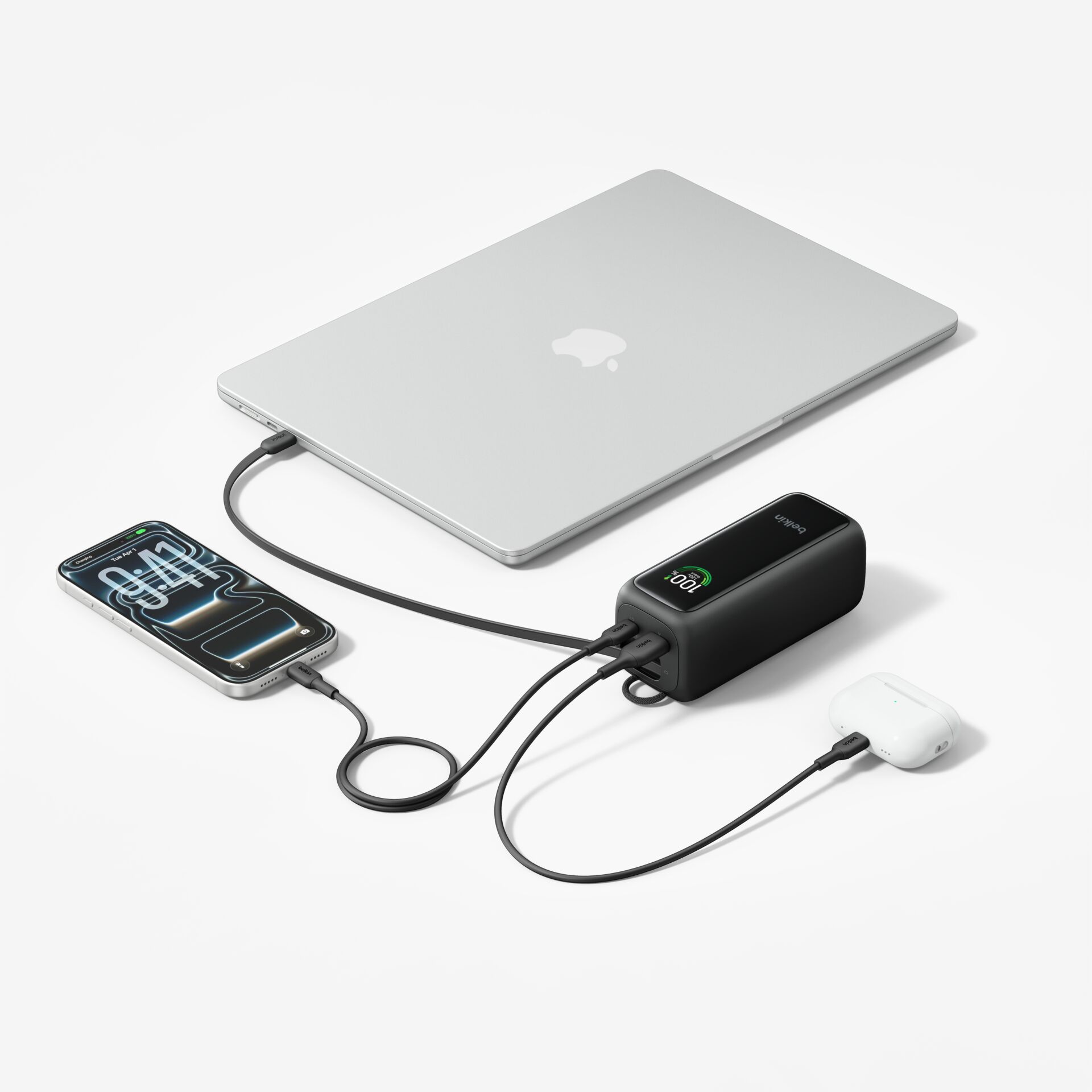 laptop, Ladegerät, USB-C, Kopfhörer, Telefon
