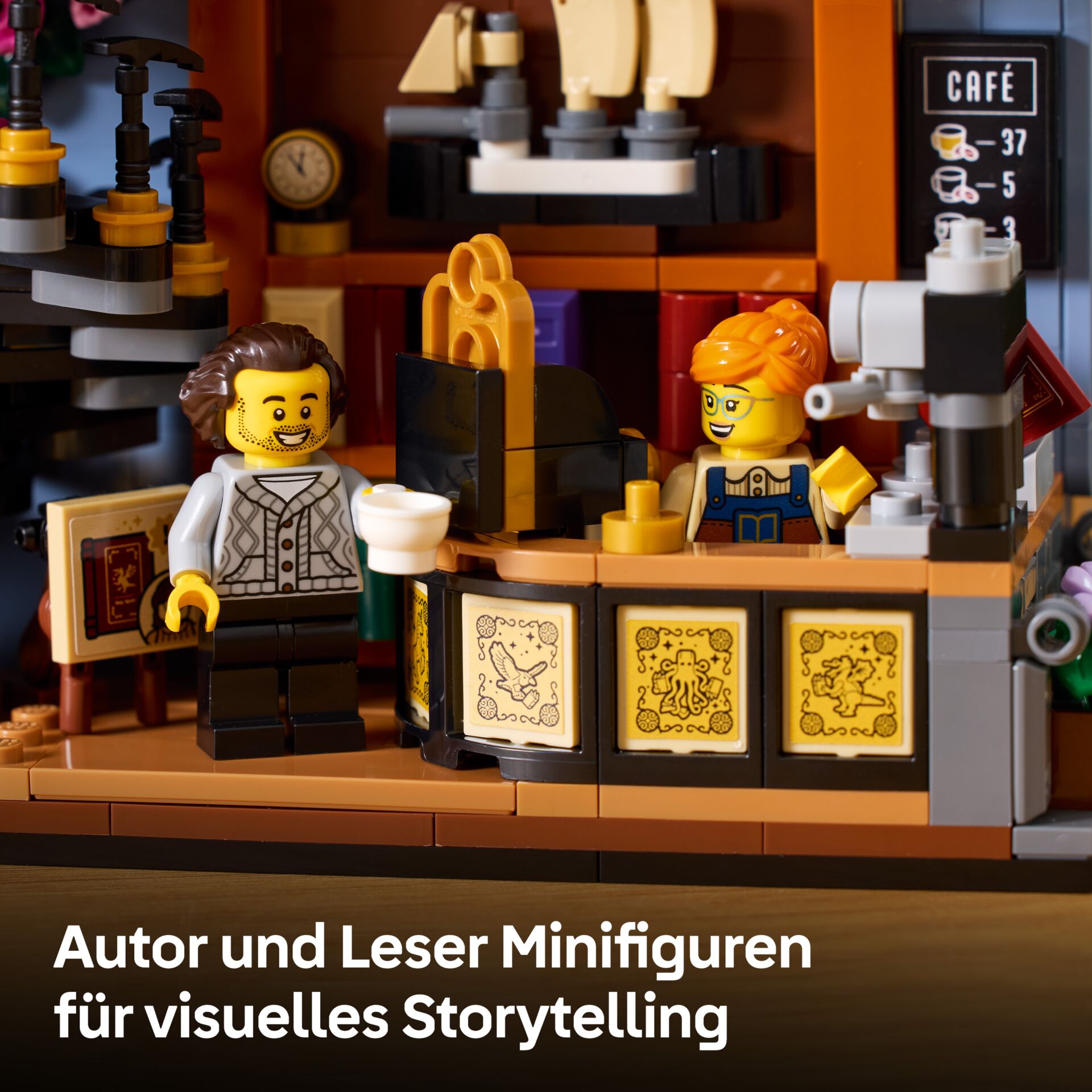 Lego, Minifiguren, Kaffeehaus, Barista, Barista-Theke