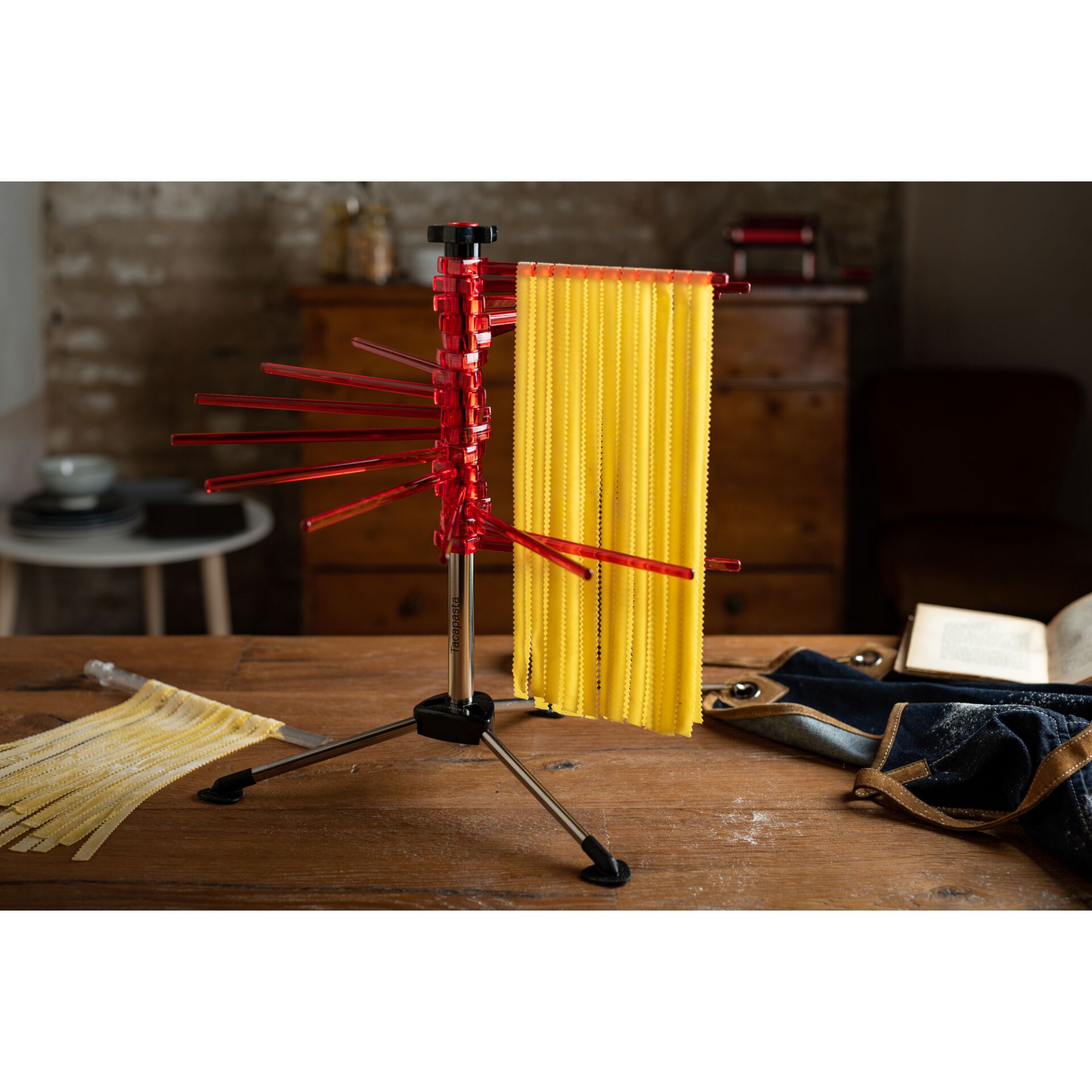 Küchenzubehör, Pasta-Nudelhalter, Ummantelter Nudelfänger, Rotgelb, Nudeltool