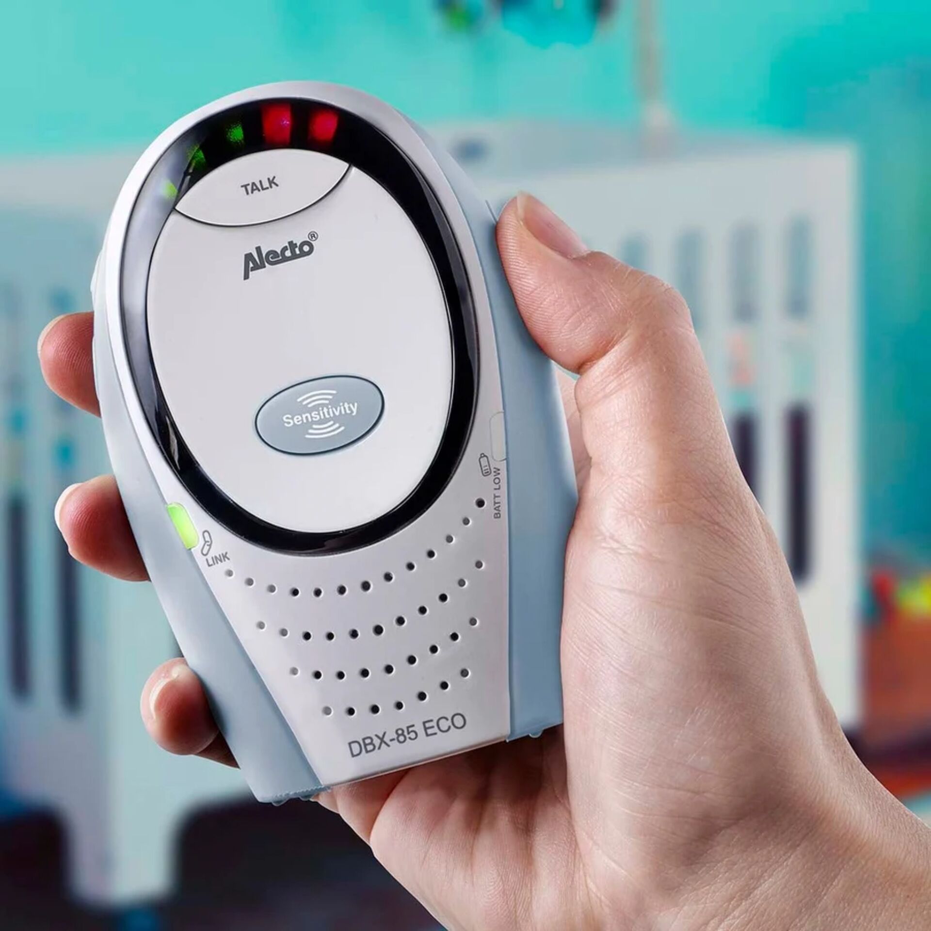baby monitor, eco, drahtlos, Sprechknopf, sensoren