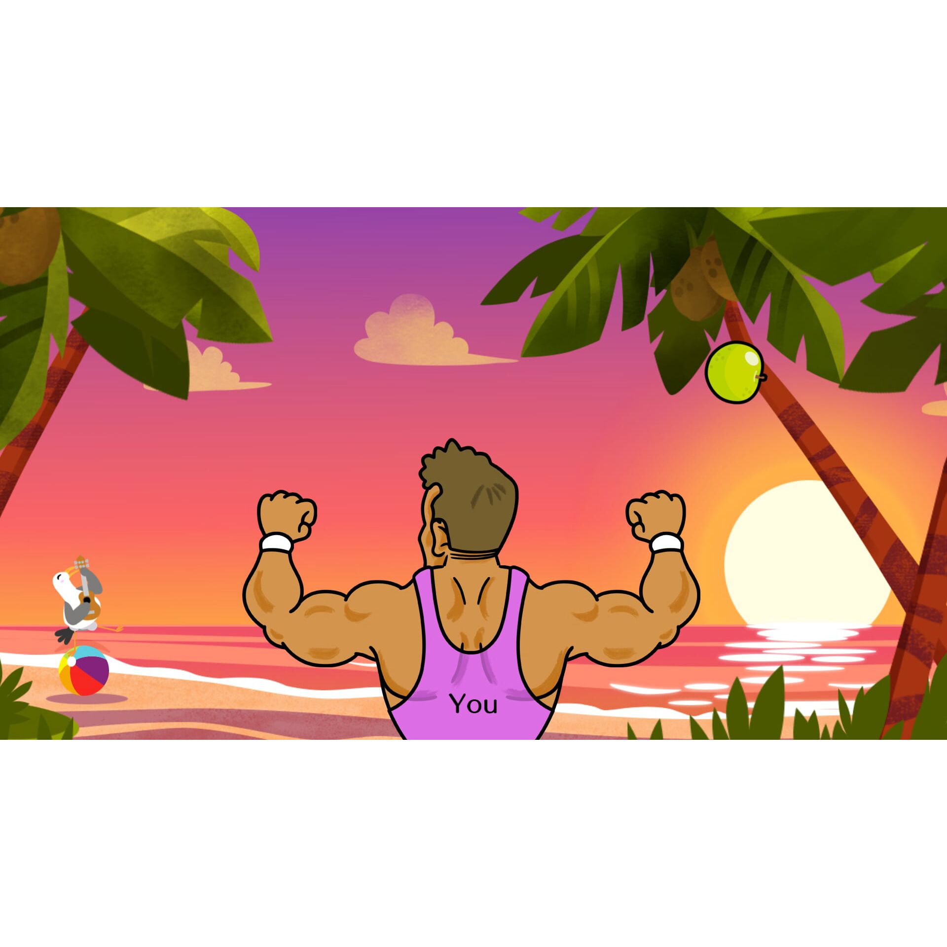Muskelarm, Sonnenuntergang, Strand, Tanktop, Kiefernduett