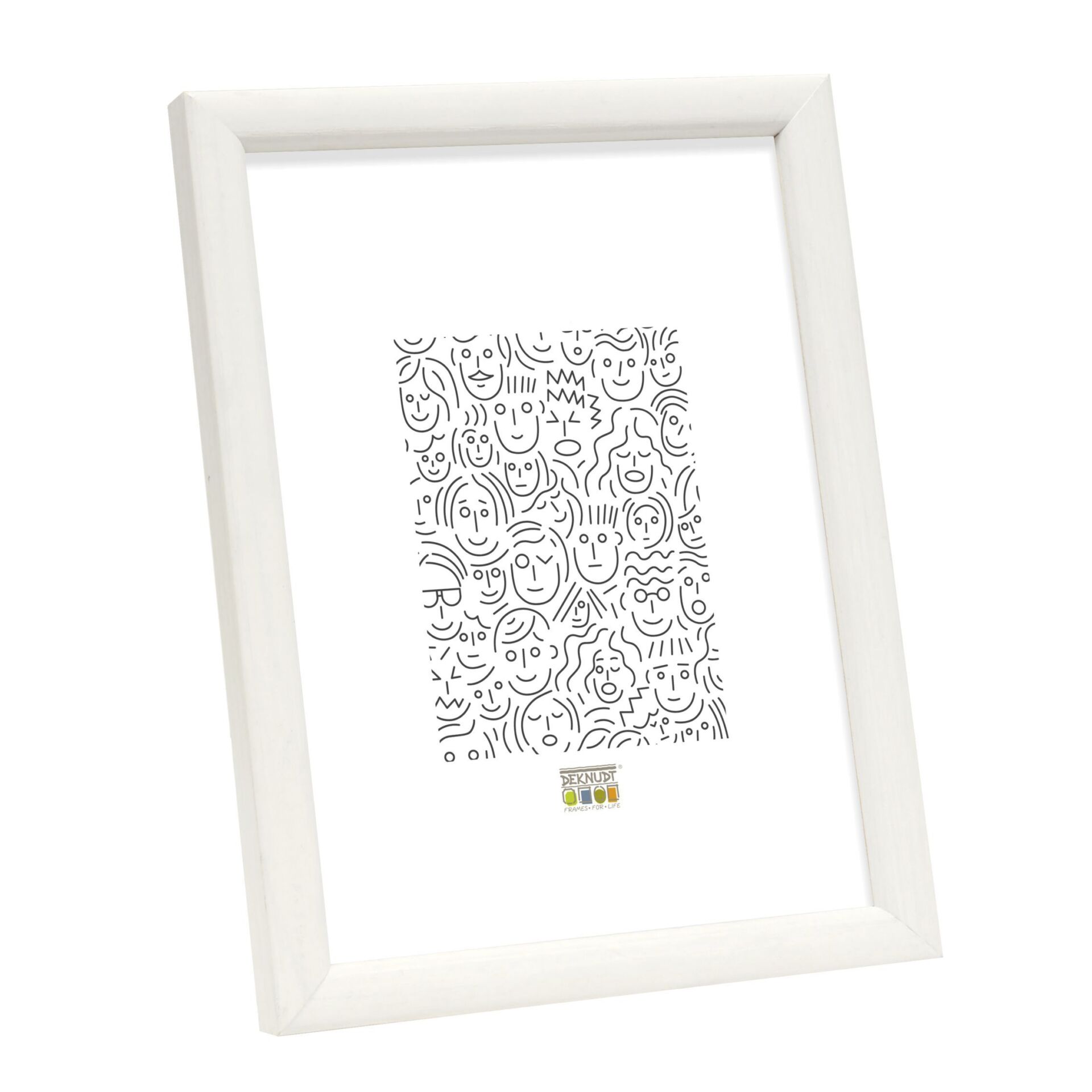 Deknudt S41JL1 DIN A4    21x29,7  Holz hellweiß/braun schm. Leiste