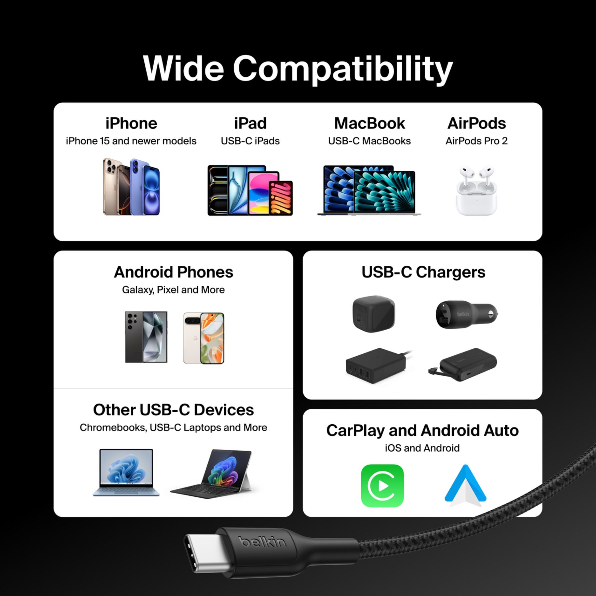 usb-c, ladegerät, kabel, belkin, gerät-ladegerät