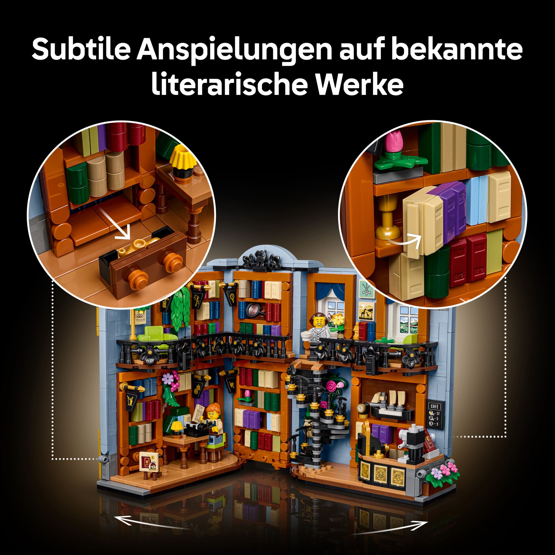 Lego, Set, Bücherregal, Regal, DIY-Modell