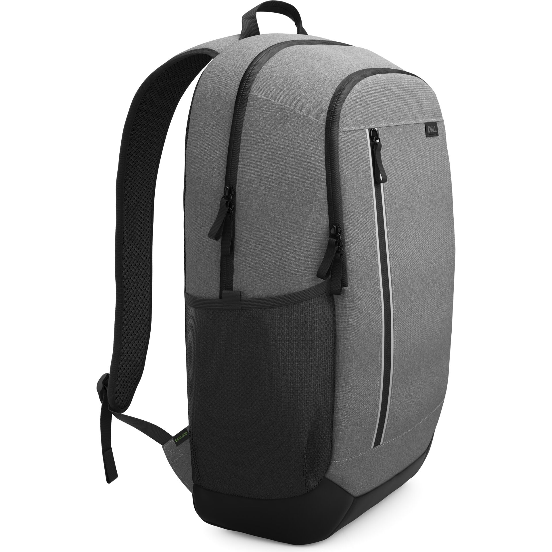 Rucksack, Backpack, Grau, Seitentasche, Frontreißverschluss