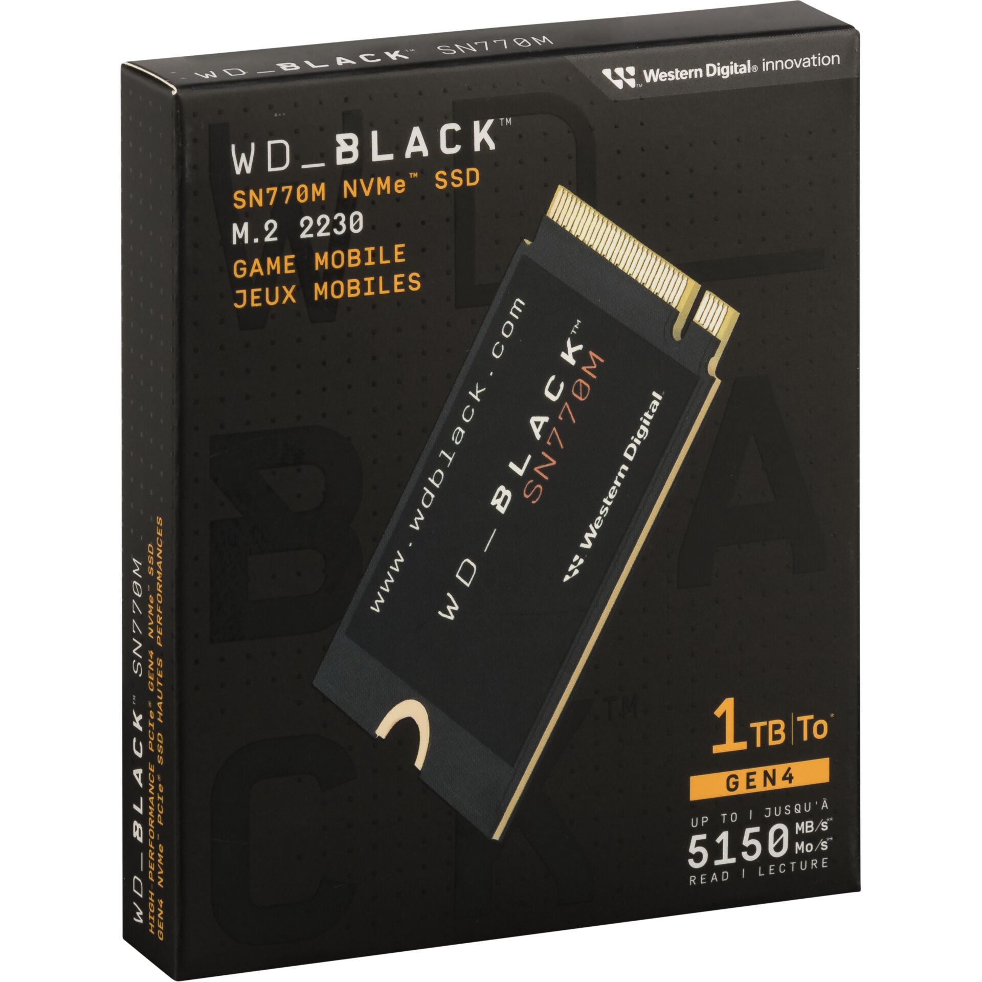 Western Digital Black SSD    1TB  SN770M NVMe   WDBDNH0010BBK-WRSN