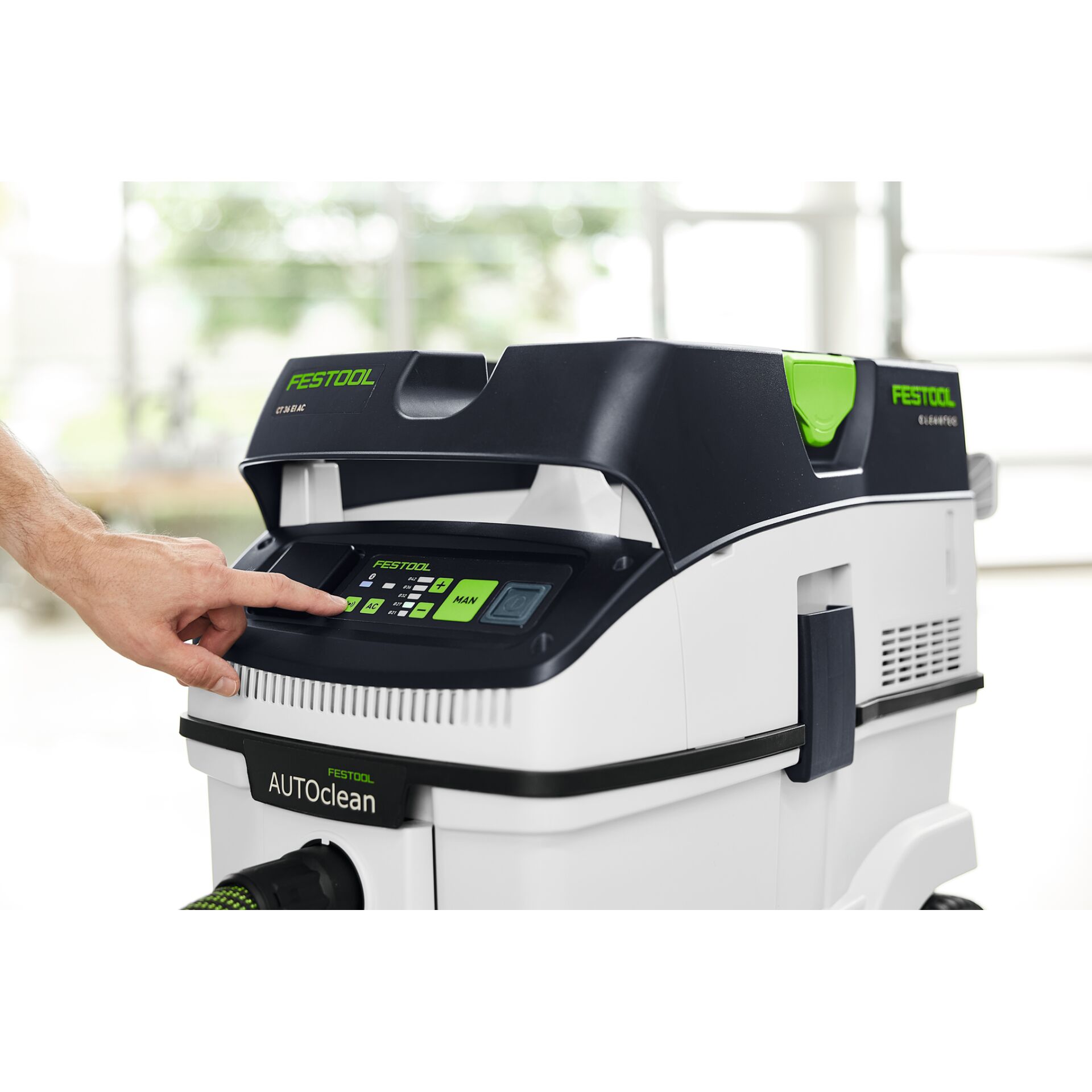 Kfz-Sauger, Absaugmaschine, AUTOClean, Grün-schwarz, Benutzerbedienung