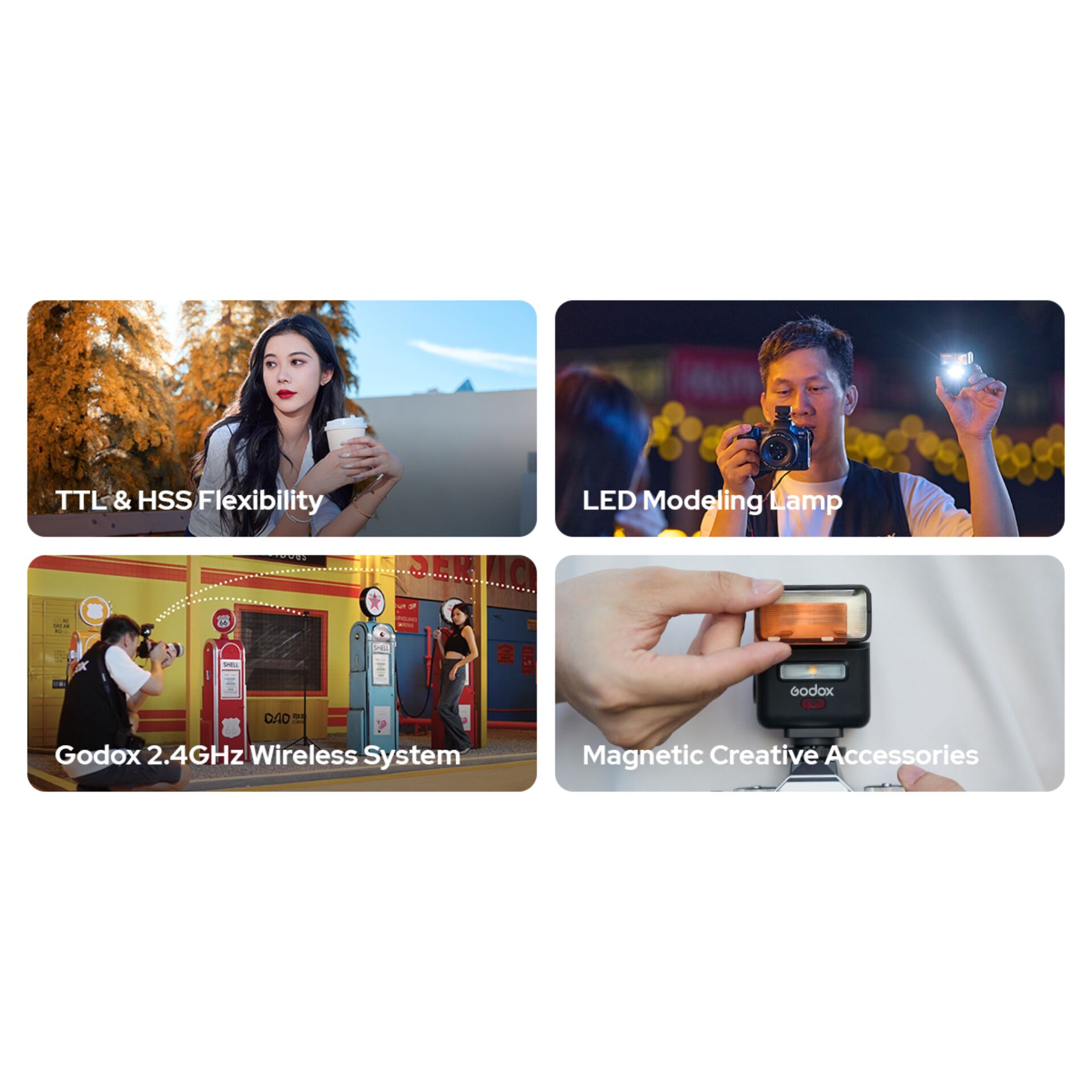 LED Modeling Lamp, Magnetic Accessories, 2.4GHz Wireless System, TTL & HSS Flexibility, Kamera Zubehör