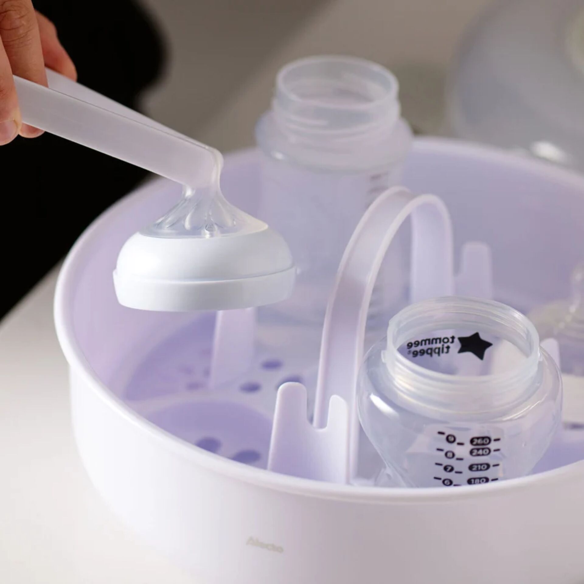 baby, Breastpumpen-Set, Mischbehälter, Deckel, Flasche