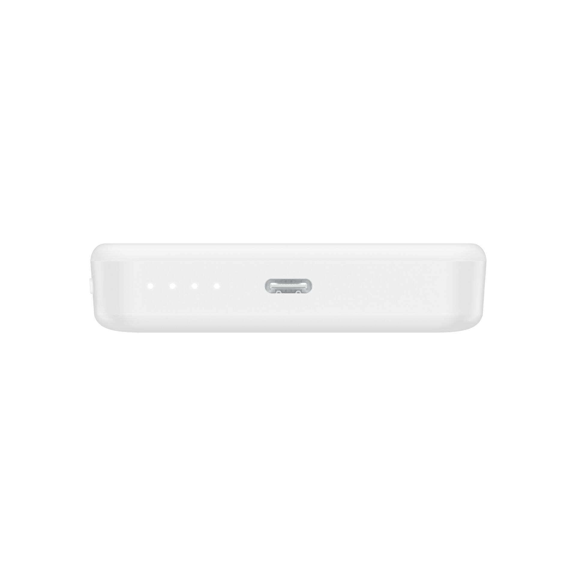 Powerbank, USB-C, LED-Indikatoren, Weiß, Tragbares Ladegerät