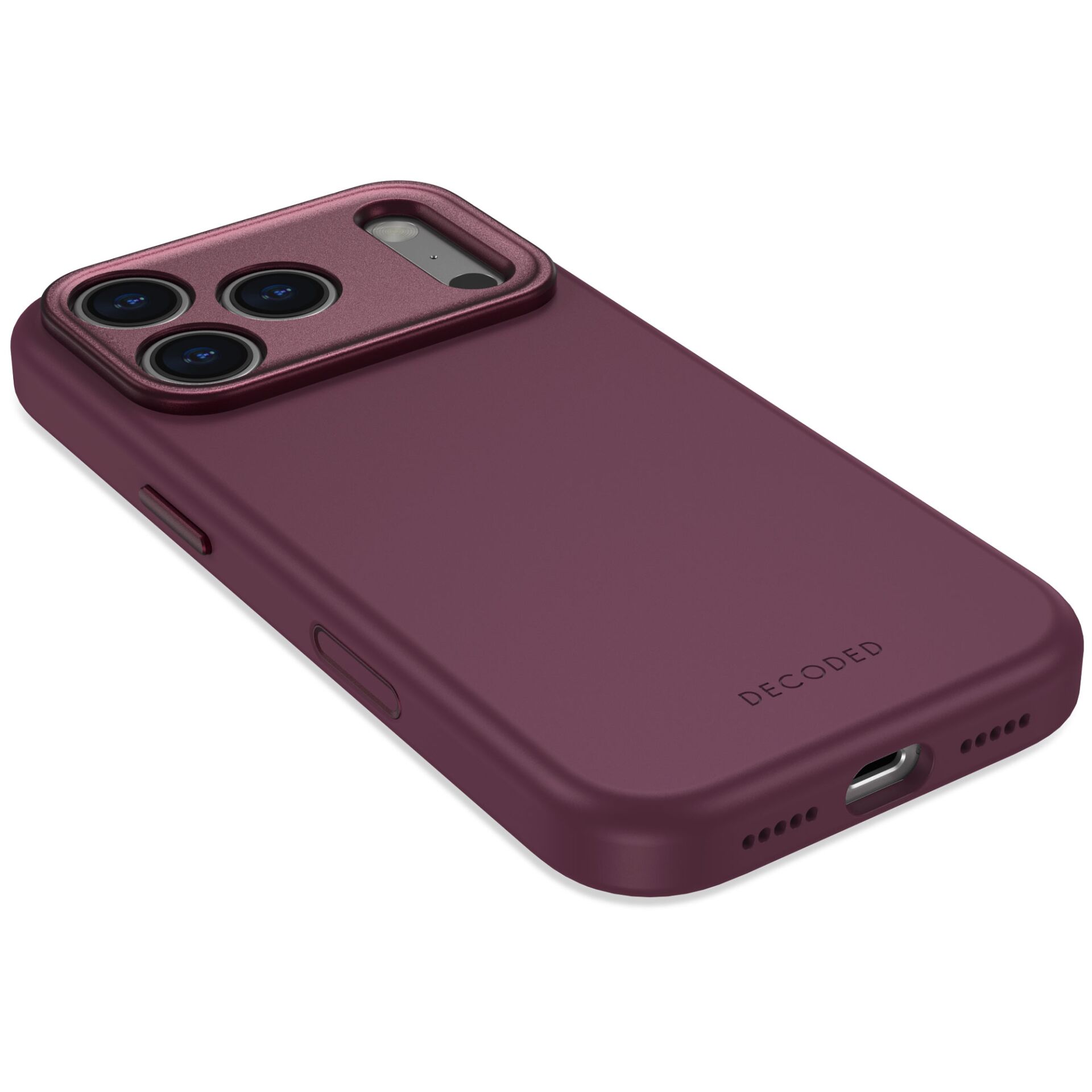 Phone case, Hülle für iPhone, Magenta, Dreifach-Kamera, Silikonhülle