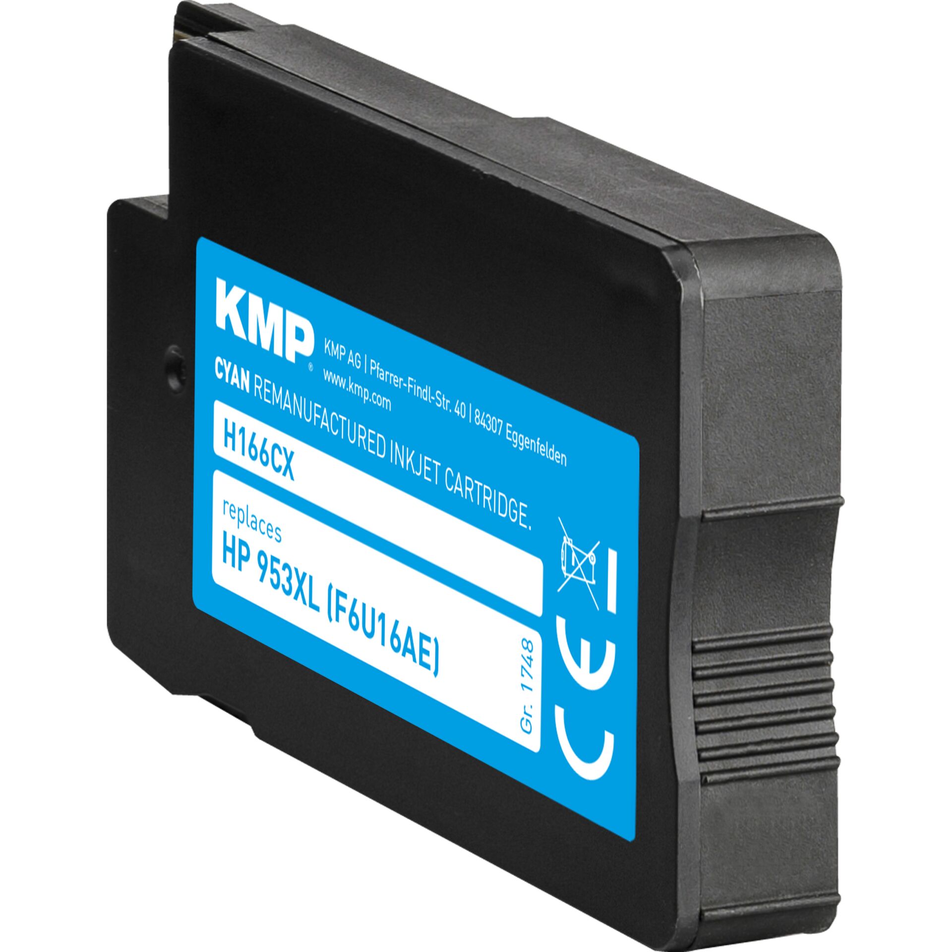 Adapter, Elektronik, Tintenpatrone, HP Kompatibel, H166CX, cyan, Druckerzubehör