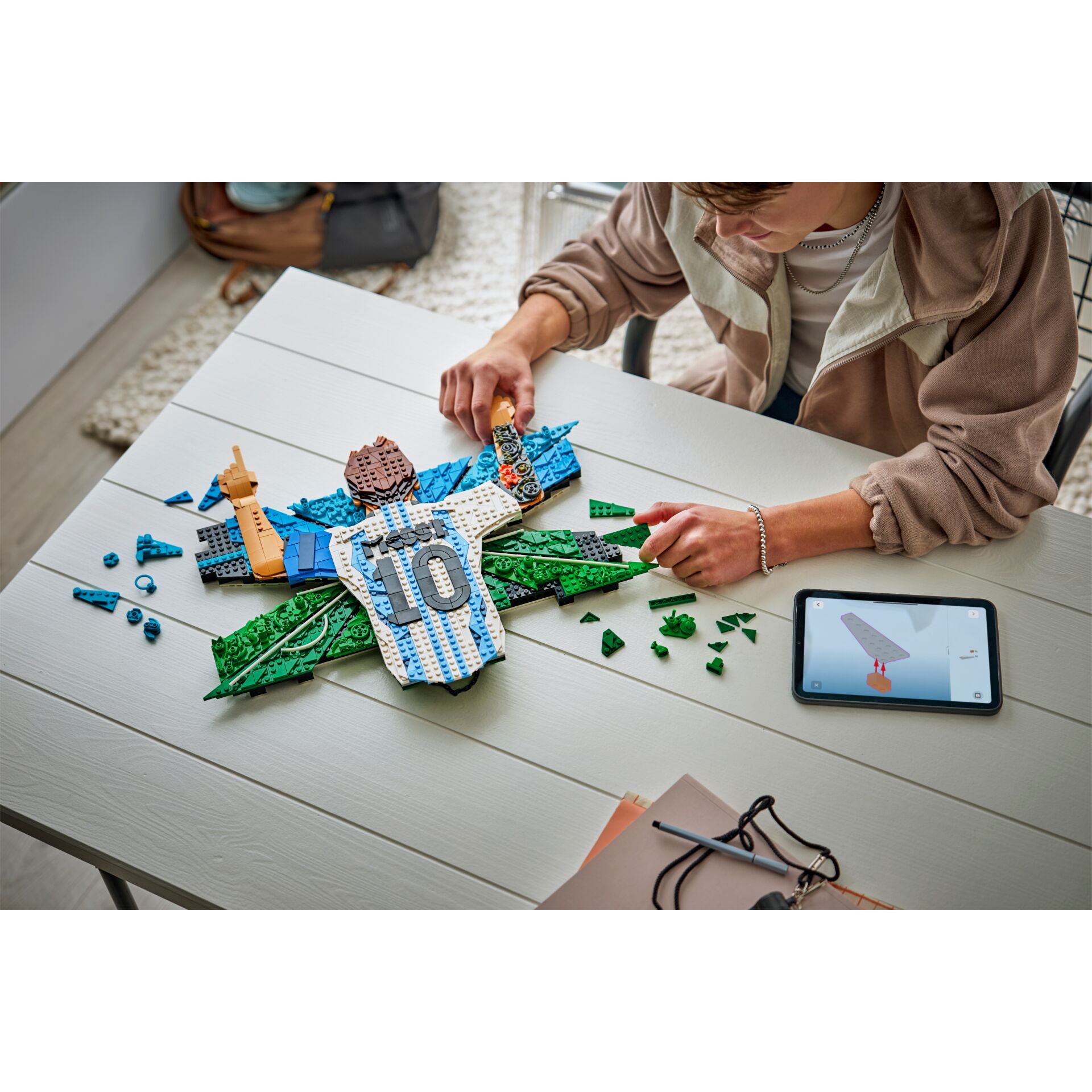 Lego, Bausteine, Bauplan, Puppe, Spielzeug