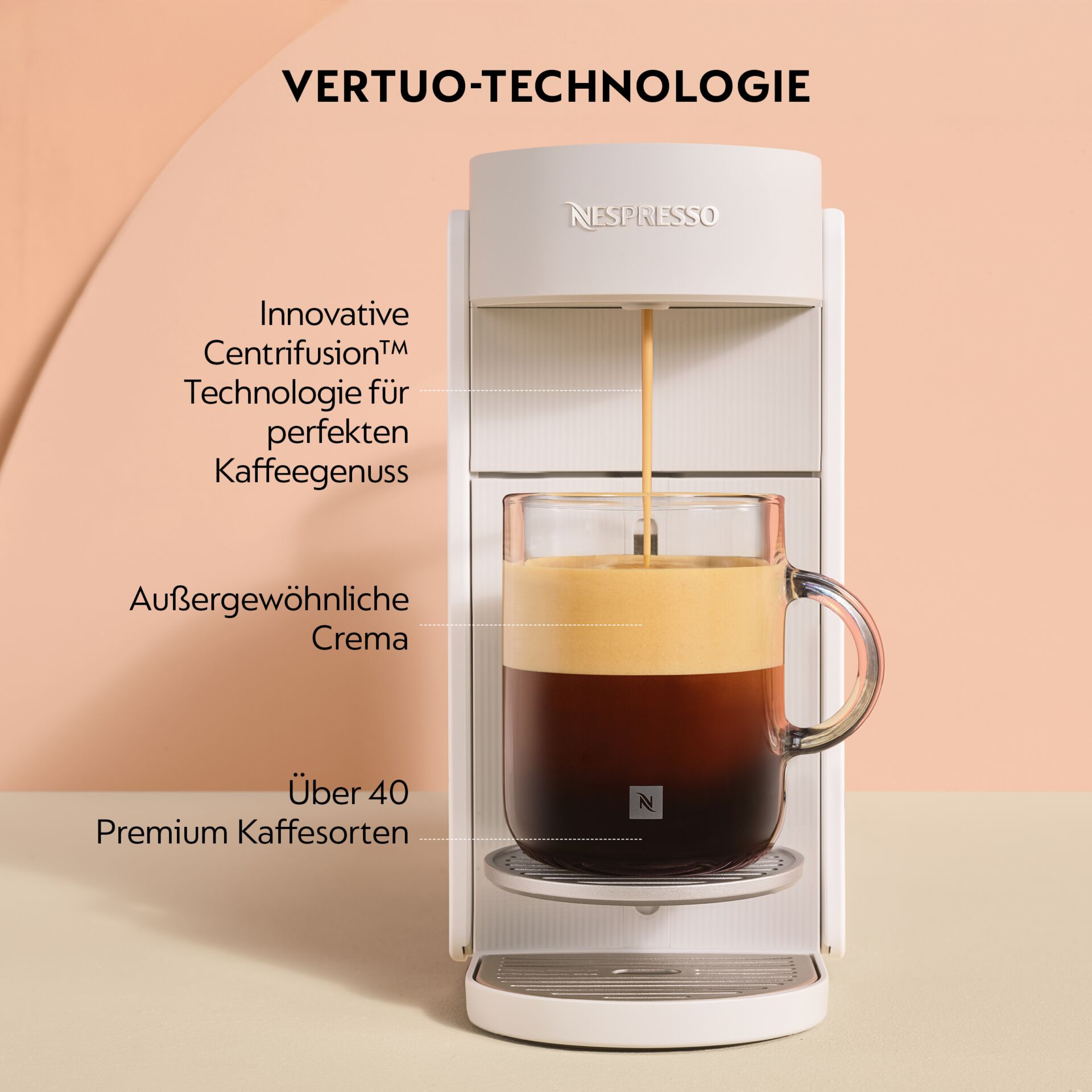 Kaffeemaschine, Espressom-Th, Kaffeezubereitung, Crema, Nespresso