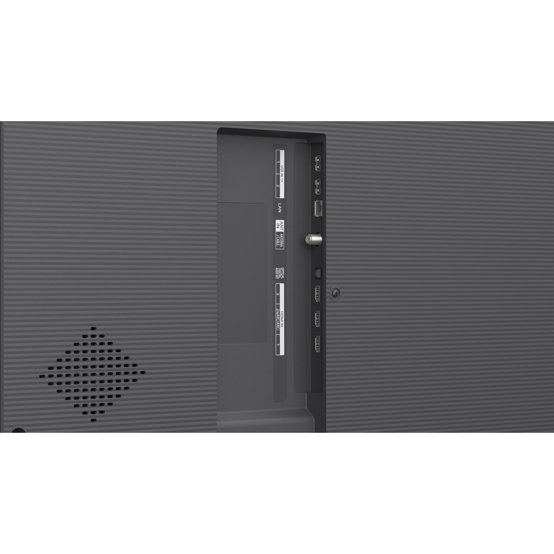 HDMI, USB, LAN, Display ports, VESA mount