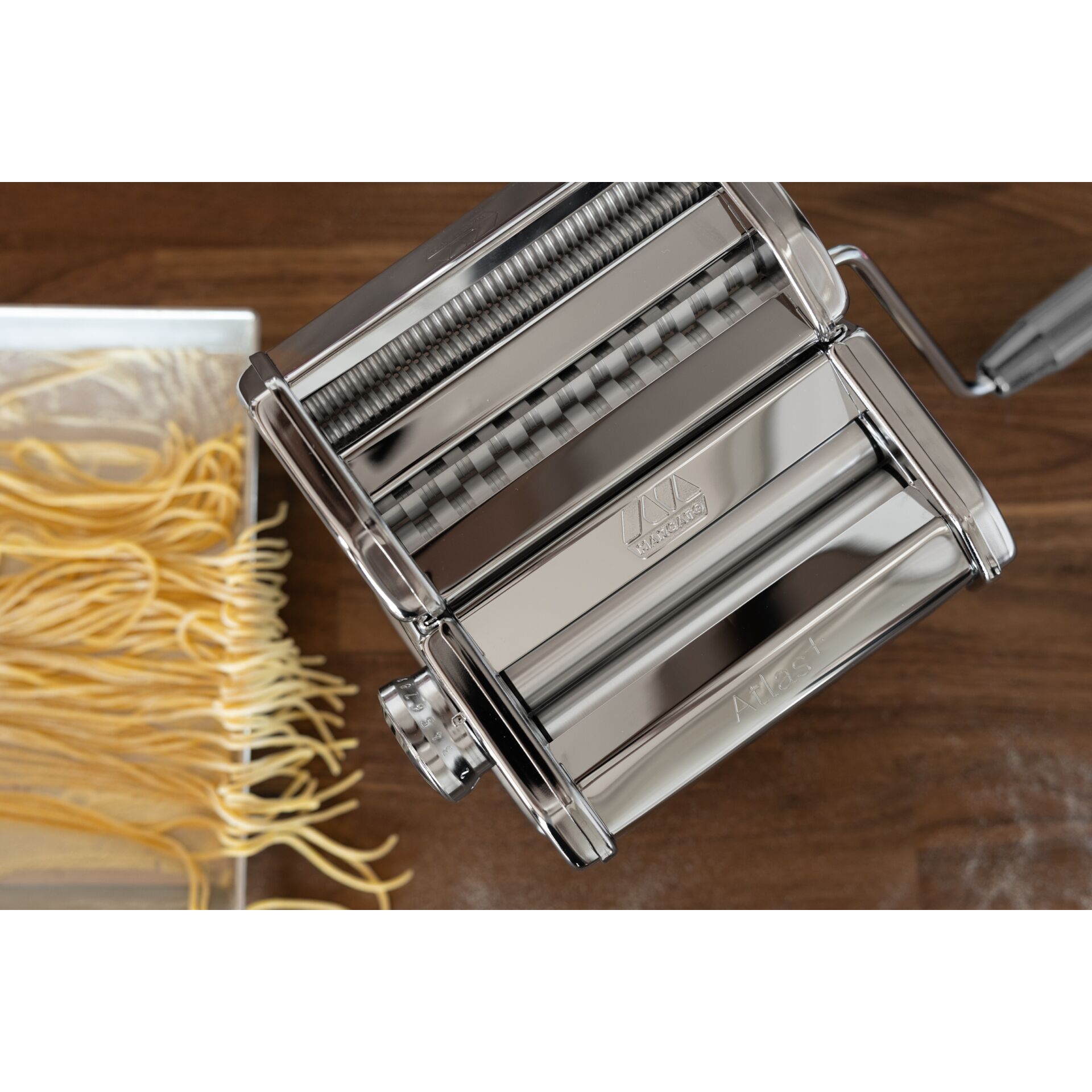 Pasta-Maschine, Nudelteig, Stahl, Rädchen, Kunststoffteile