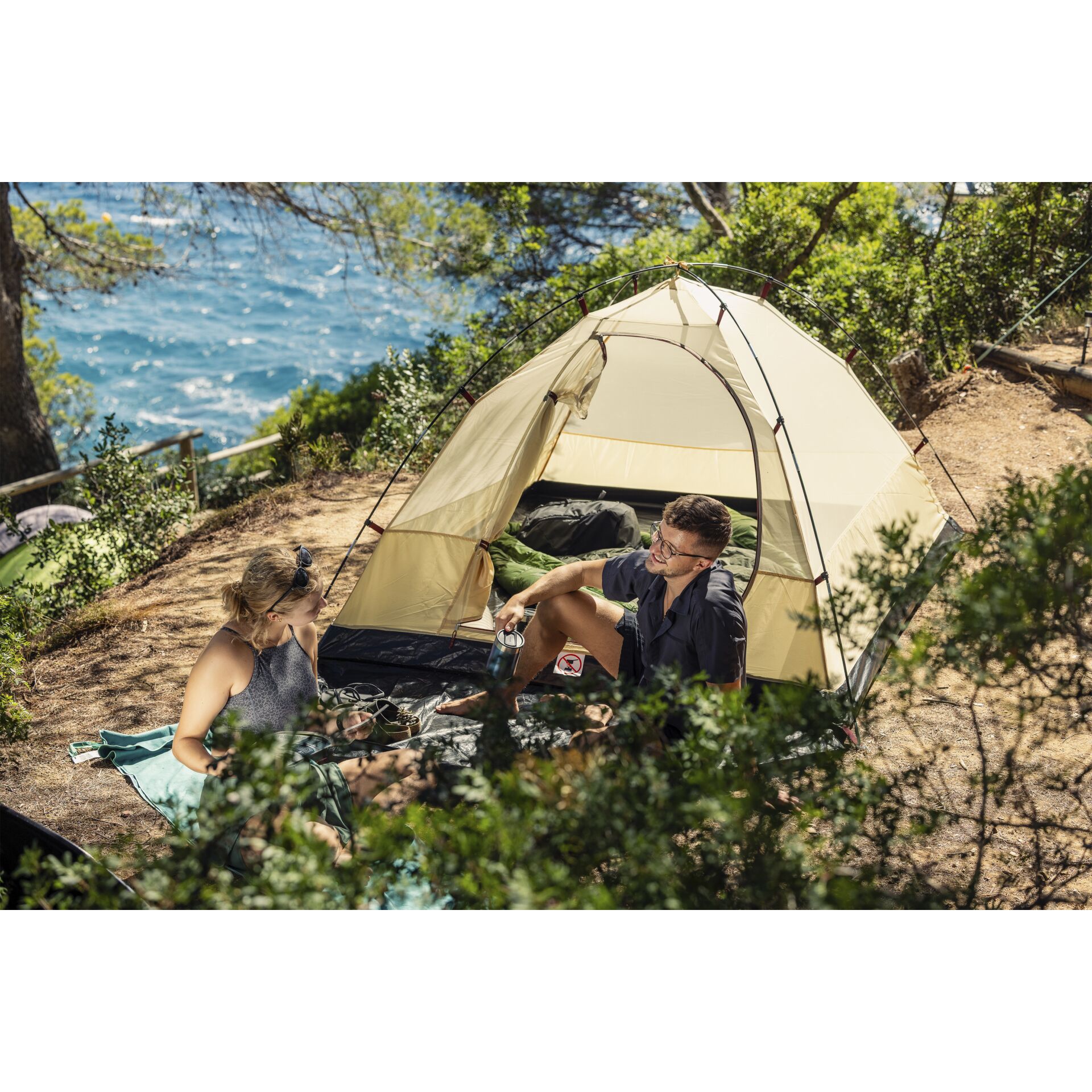 Draußen, Zelt, Campen, Unterschlupf, Person