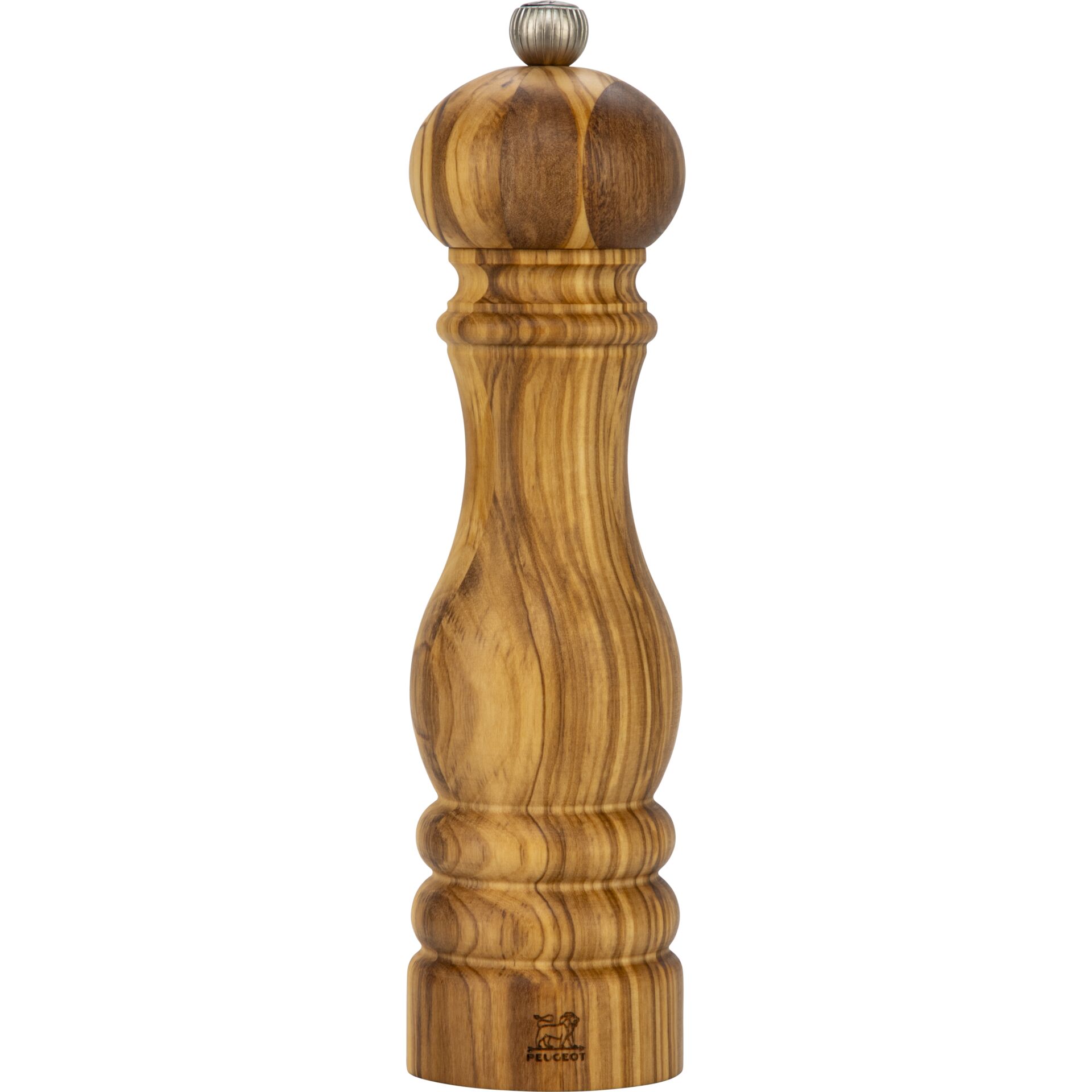 Holzmahlpfeife, Küchenwerkzeug, Pfefferstreuer, Holzfinish, Pelouget-Logo