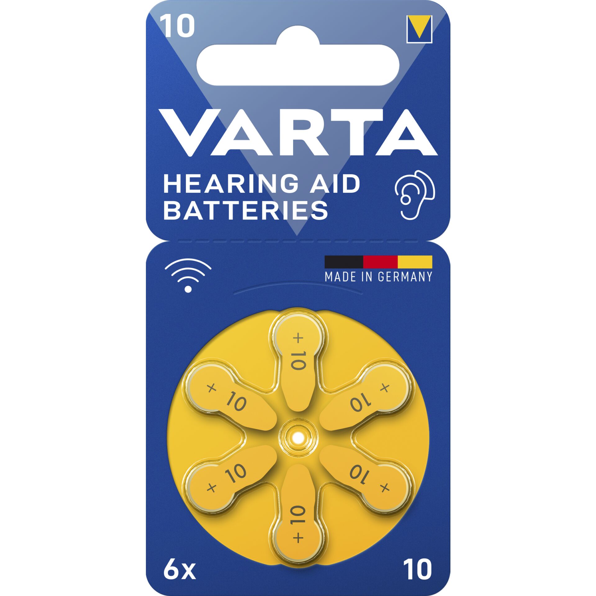 1x6 Varta Hearing Aid Batter. 10  Hörgeräte Batterien  24610101416