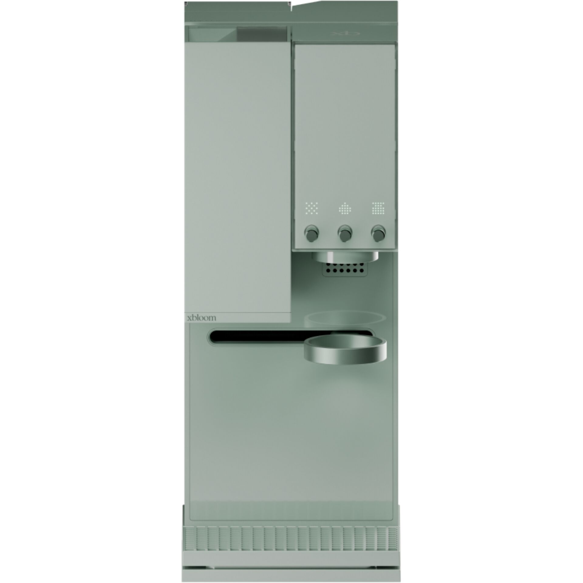 Kaffeemaschine, Espressomaschine, eingebauter Mühle, graugrün, Tropfschale