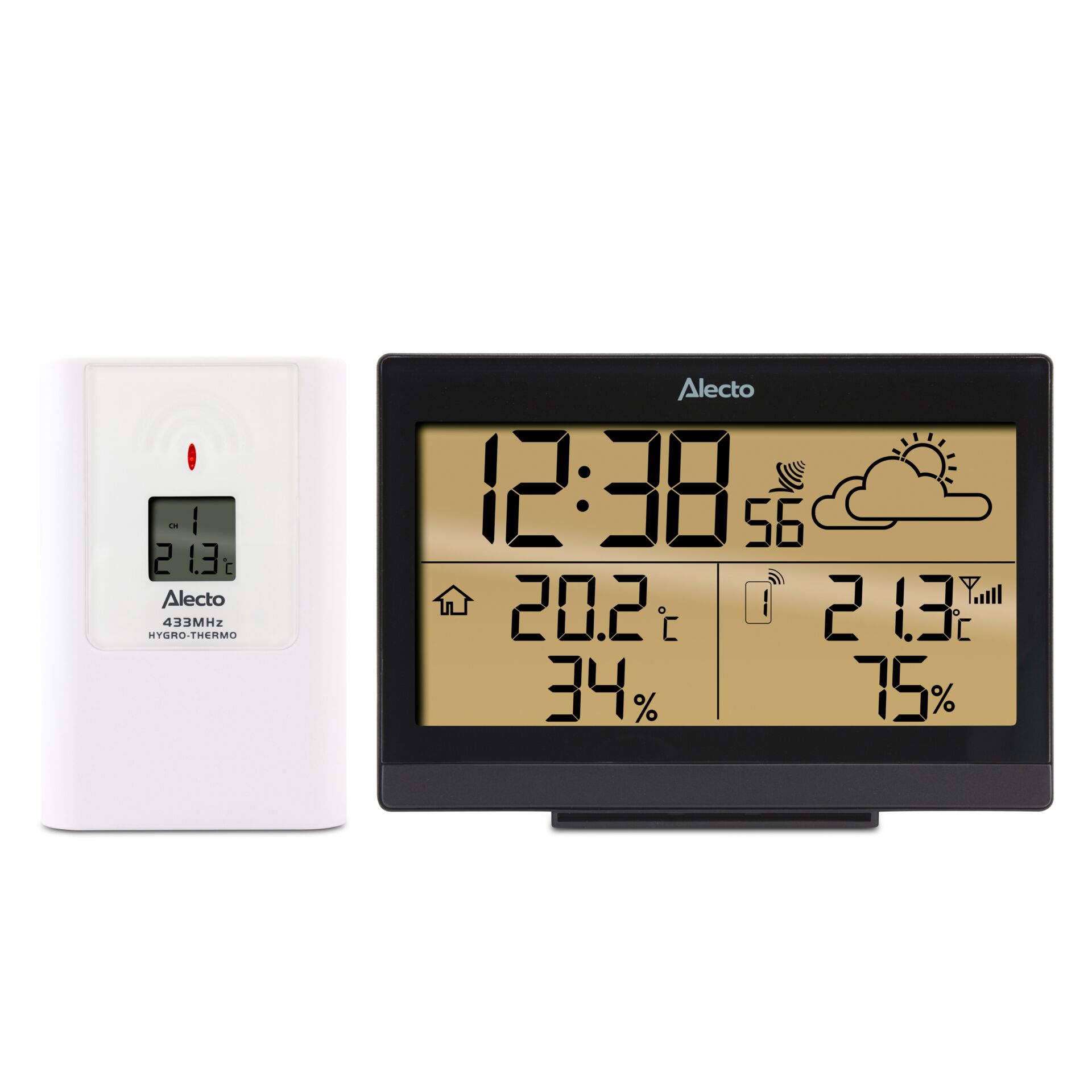 digital-clock, weather-station, thermometer, hygro-thermometer, LCD-display