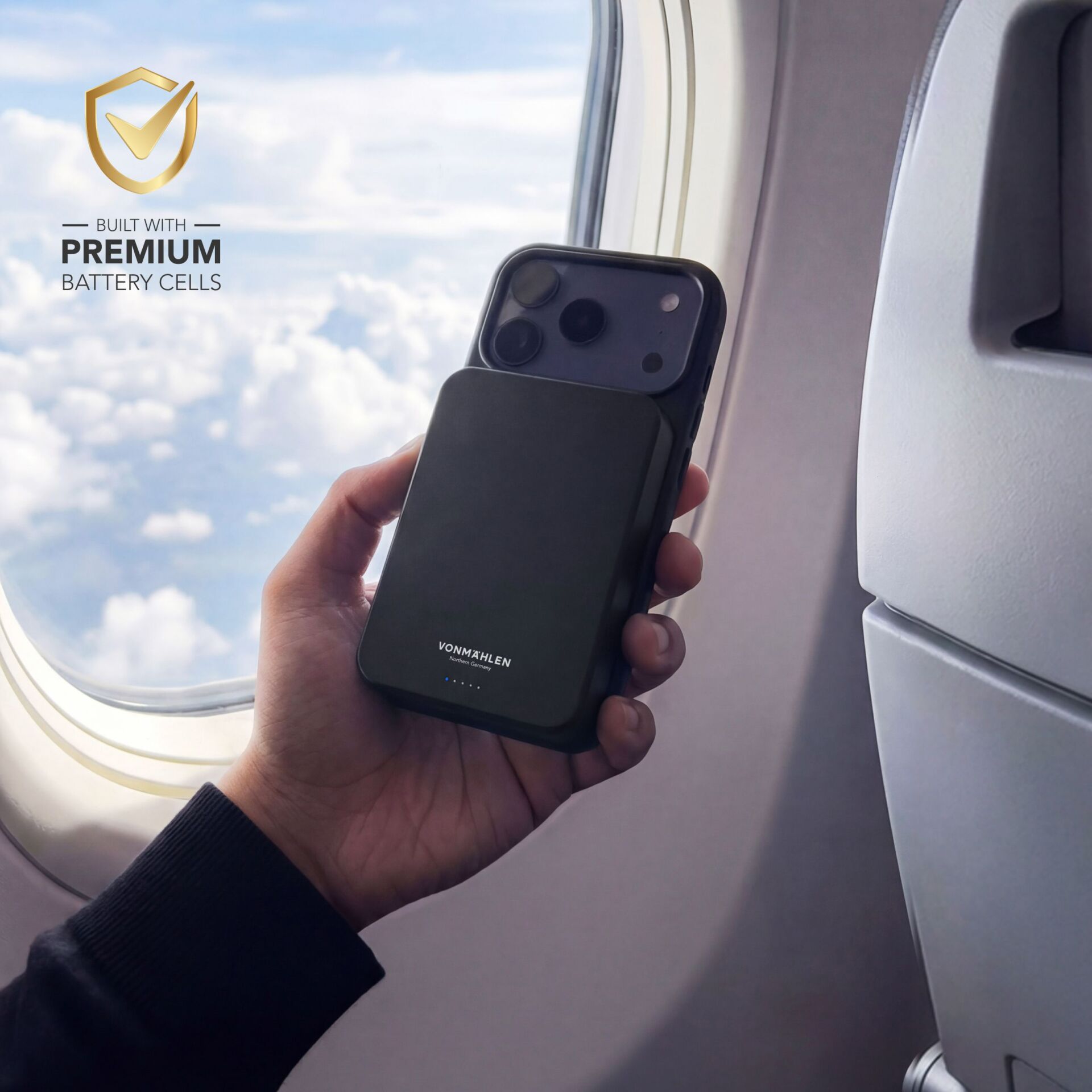 Bluetooth Zubehör,  tragbares Ladegerät, Telefonhülle, Flugzeug, Premium Batteriezellen