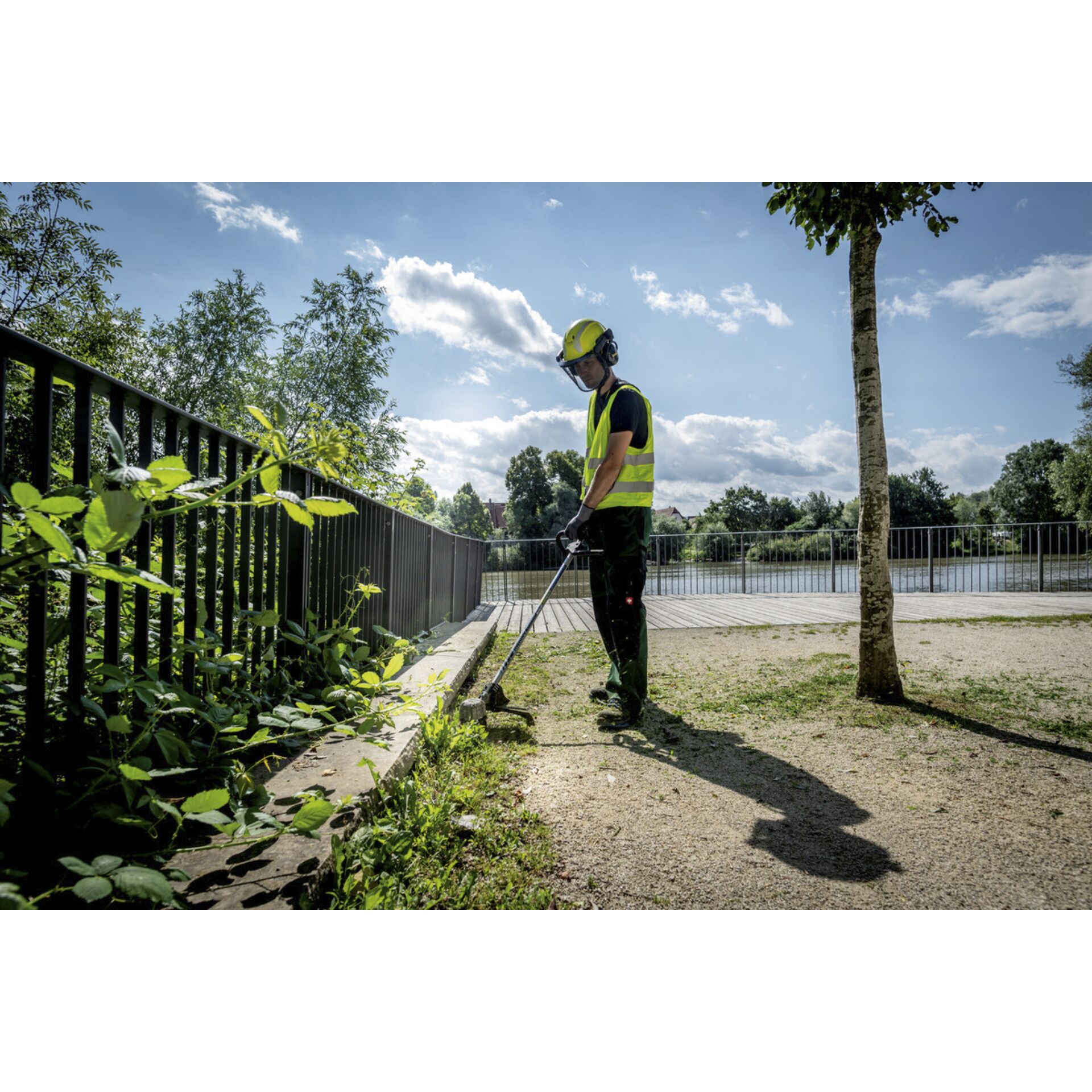 Gras, Rasen, Gehen, Arbeiter, Garten