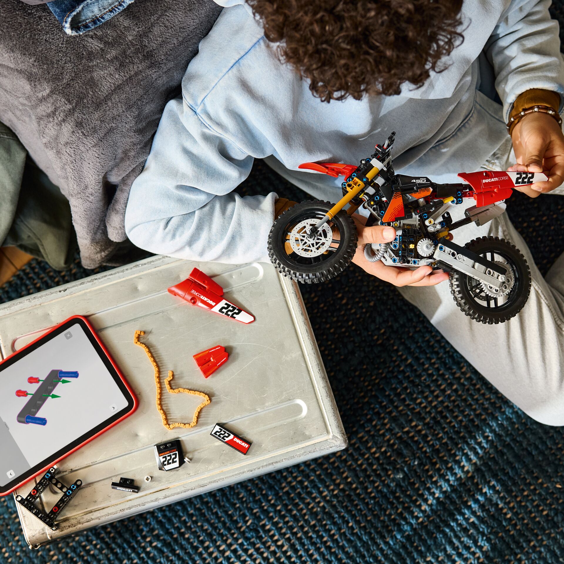 Lego bike, Konstruktionsbausatz, Motorrad, Rot-schwarz, Spielzeug