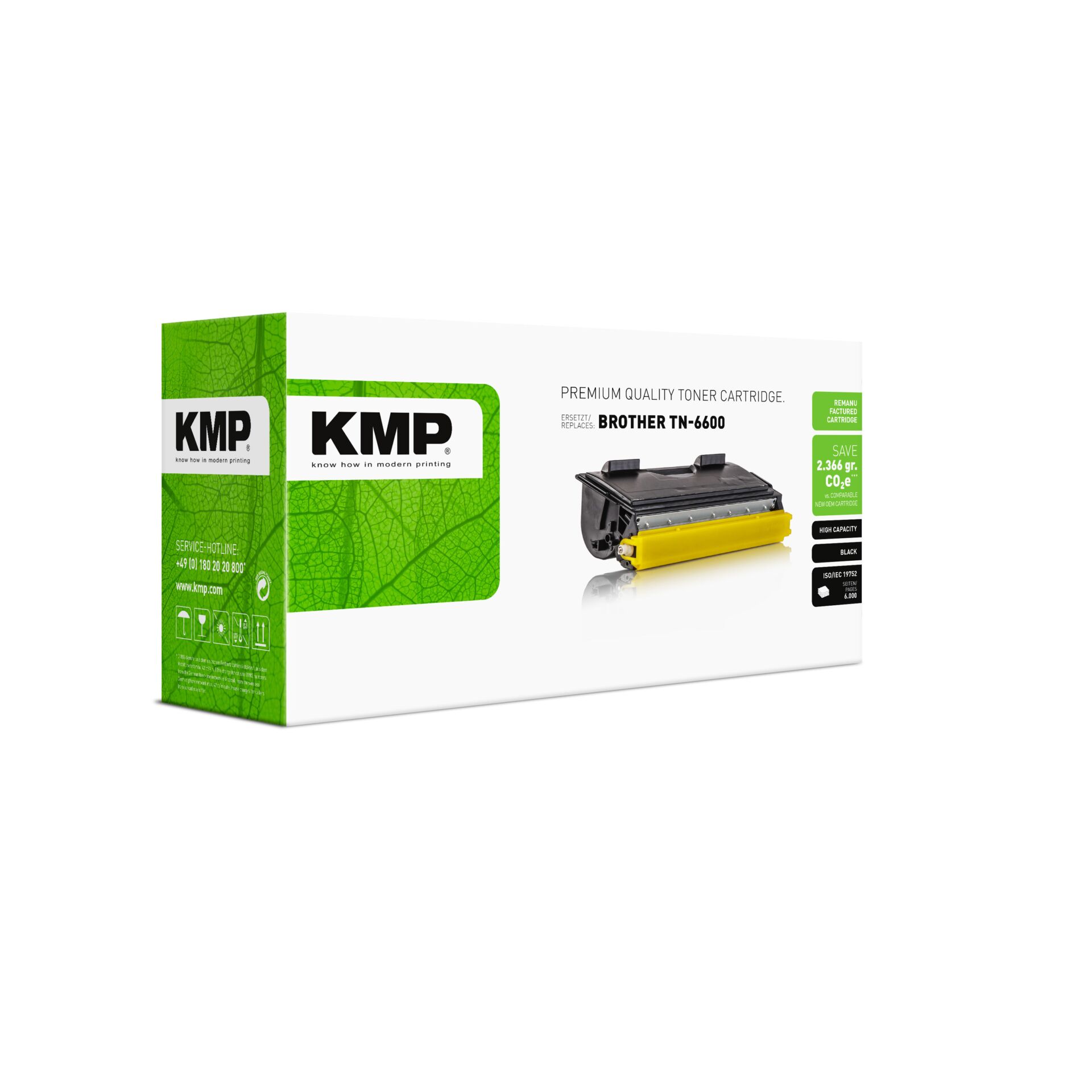 Computerausrüstung, Elektronik, Hardware, Adapter, Visitenkarte, Tonerkassette, TN-6600, Schwarztoner, Seitenausbeute, KMP-Verpackung