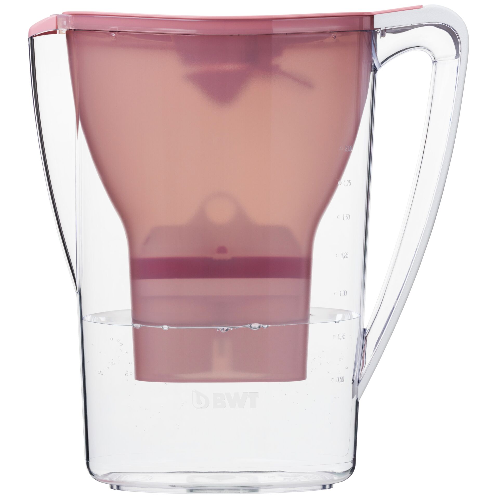 Wasserkanne, Filterkanne, Wasserfilter, Transparente Kanne, Pink
