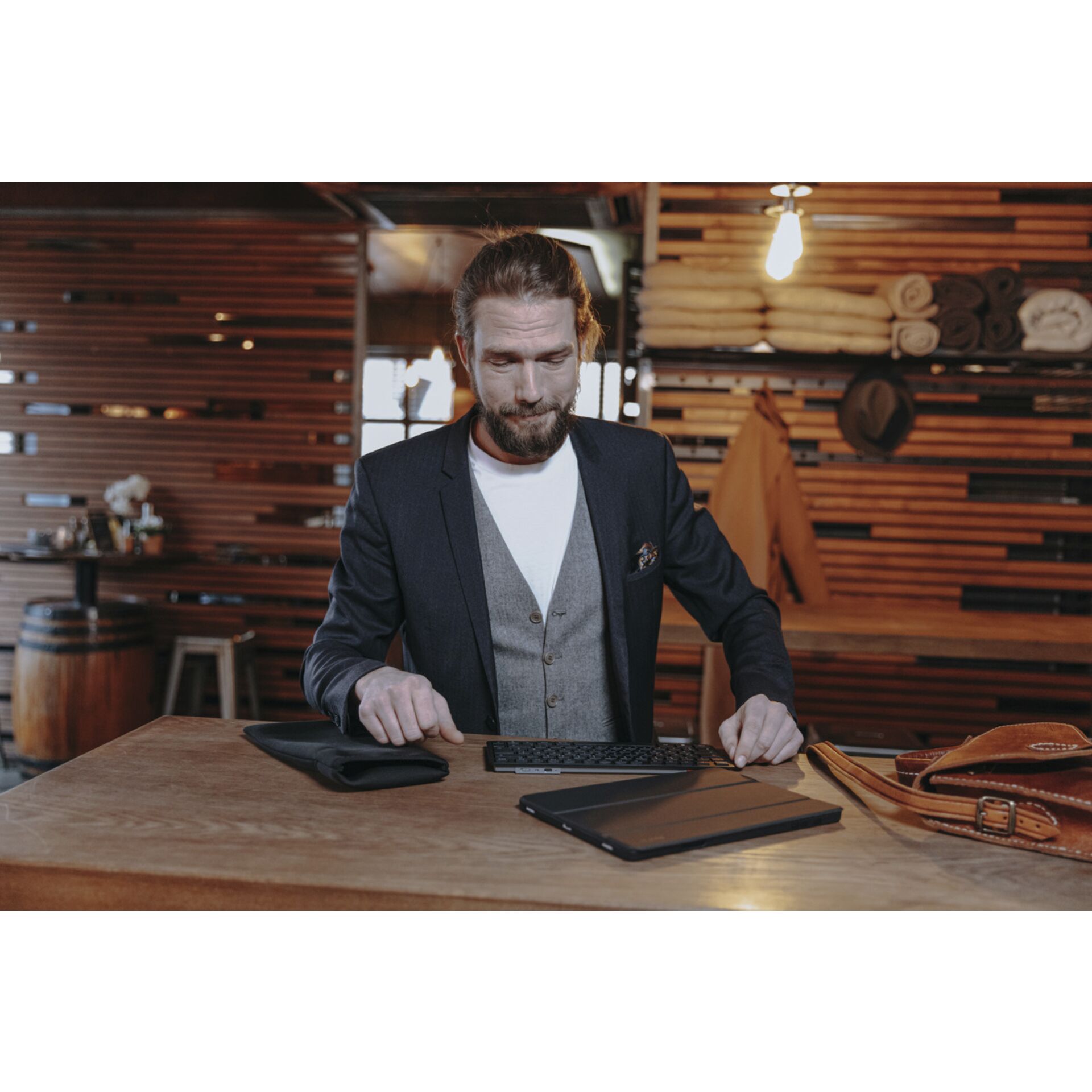 Innenarchitektur, Computer, Laptop, Tabelle, Person