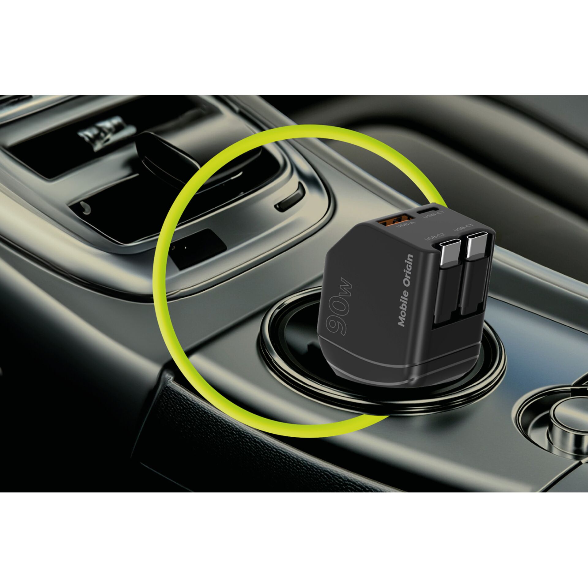 auto ladegerät, im auto, usb anschlüsse, leistung adapter, 90W
