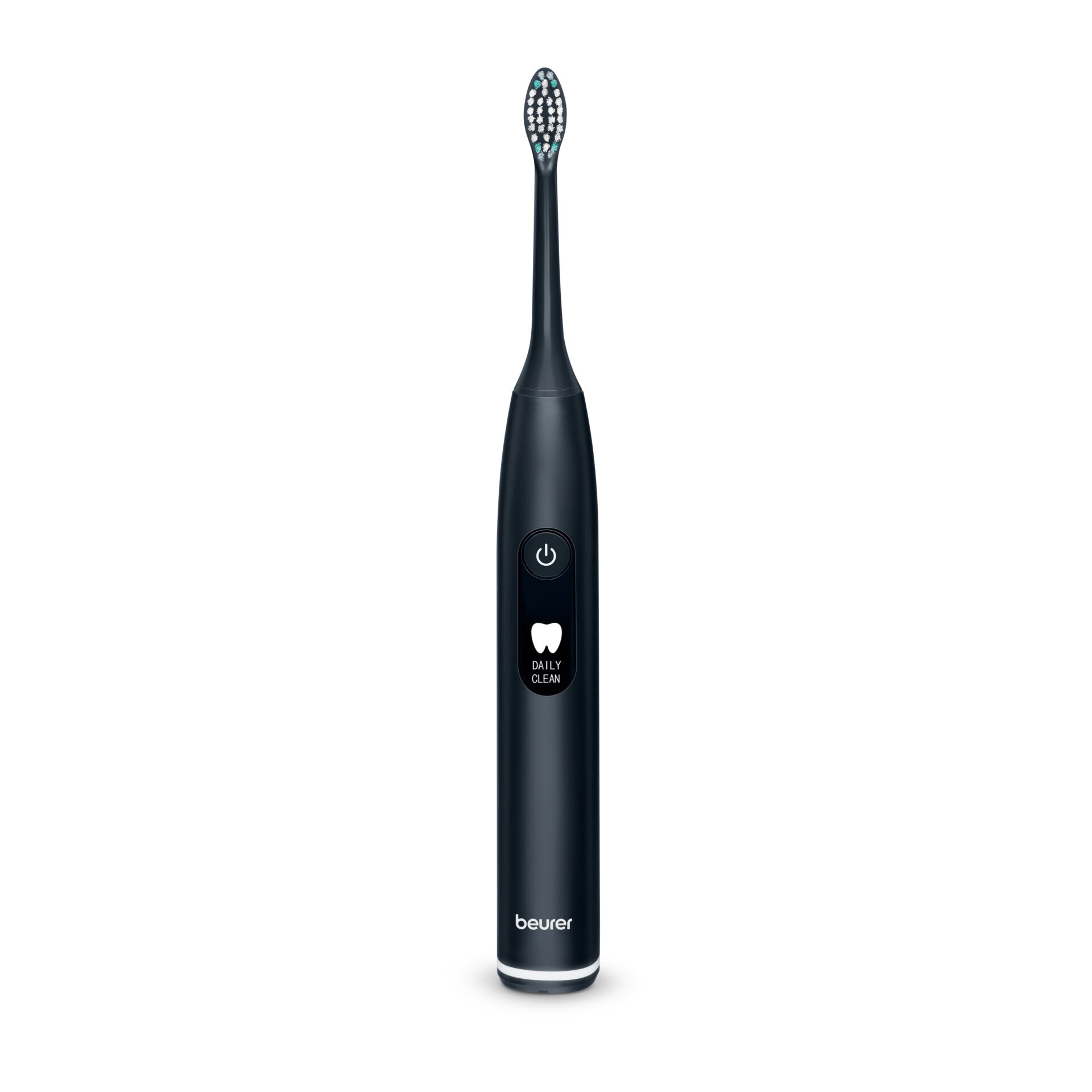 Elektrische Zahnbürste, Schallzahnbürste, Schwarz, Rotierende Bürstenköpfe, Daily Clean