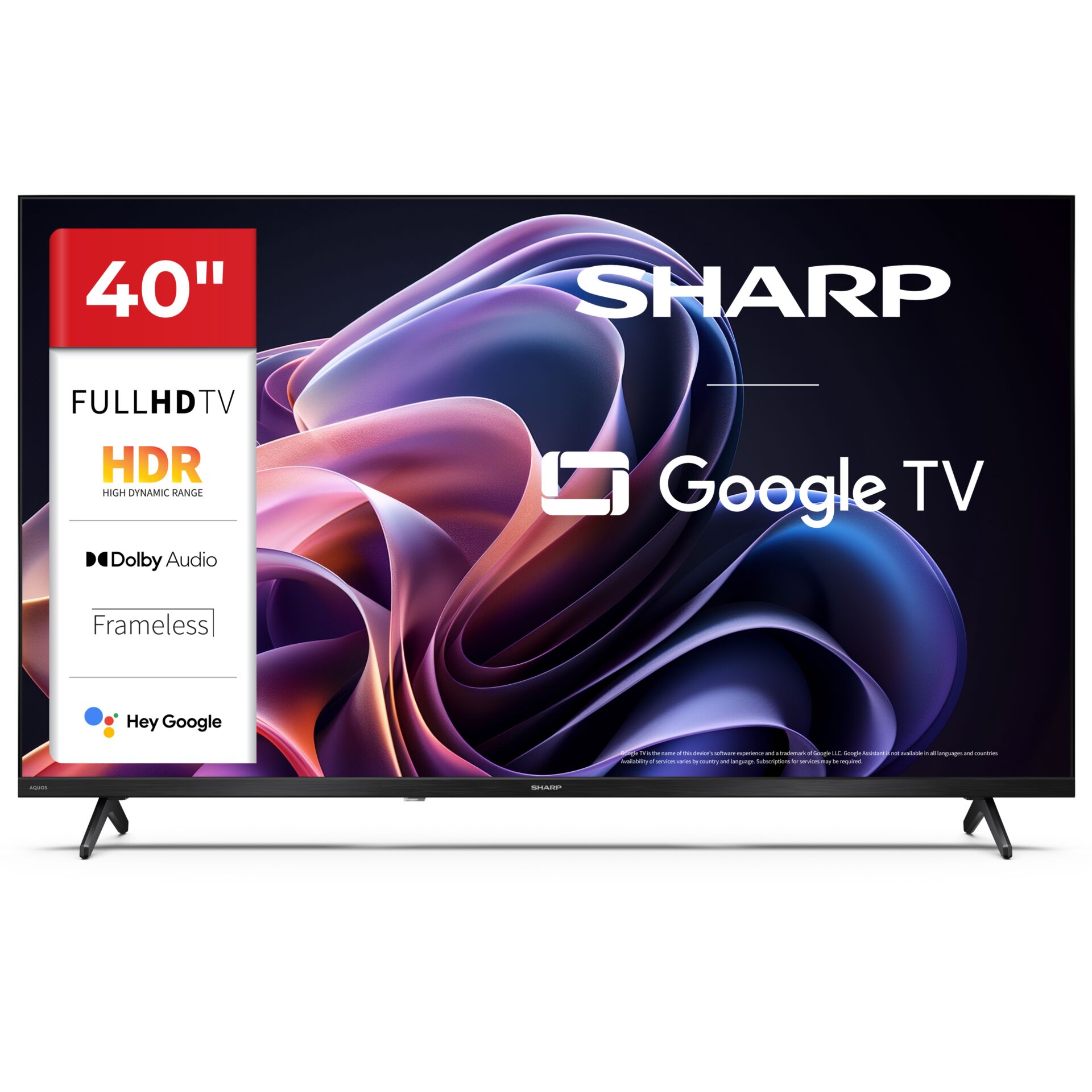 40 Zoll, LED-TV, Google TV, HDR, Dolby Audio