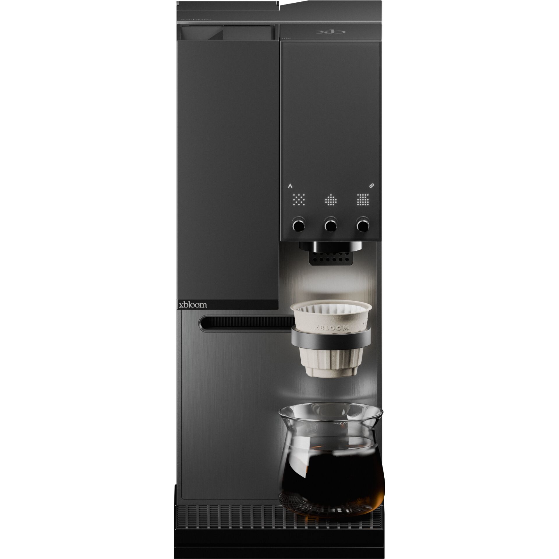 Kaffeemaschine, Brühgruppe, Kaffeeauslauf, Glaskrug, Kaffeezubereitung