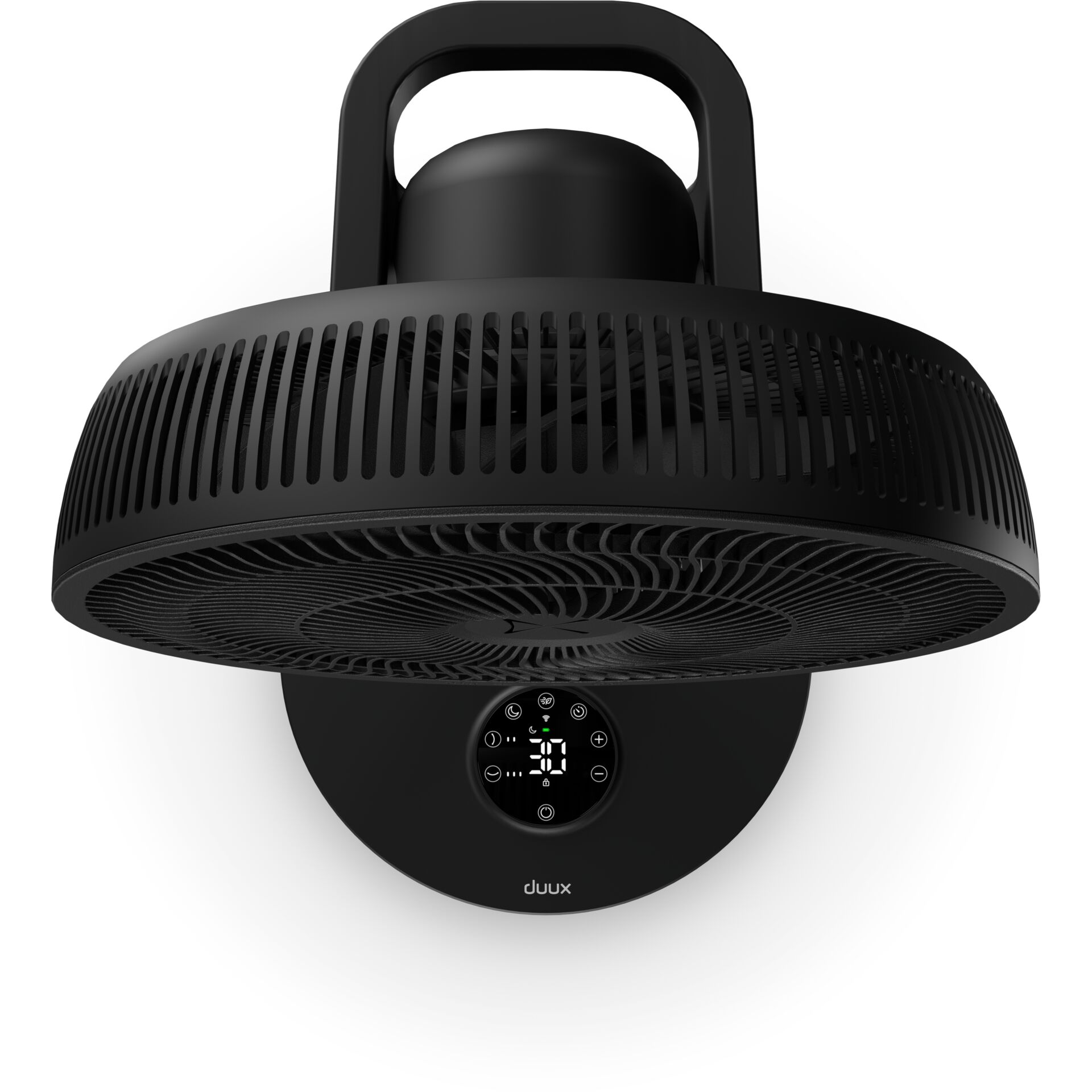 Deckenventilator, Klimaanlage, LED-Anzeige, schwarz, Gitterradial