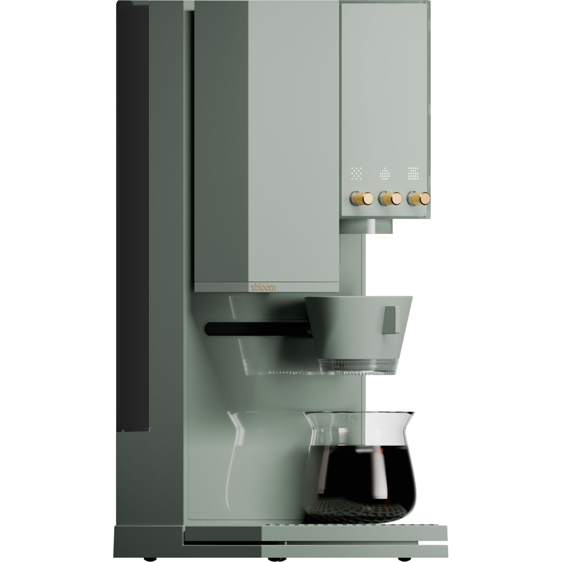 Kaffeemaschine, Espressoautomat, Kaffeevollautomat, Grün-Optik, Seitliches Display