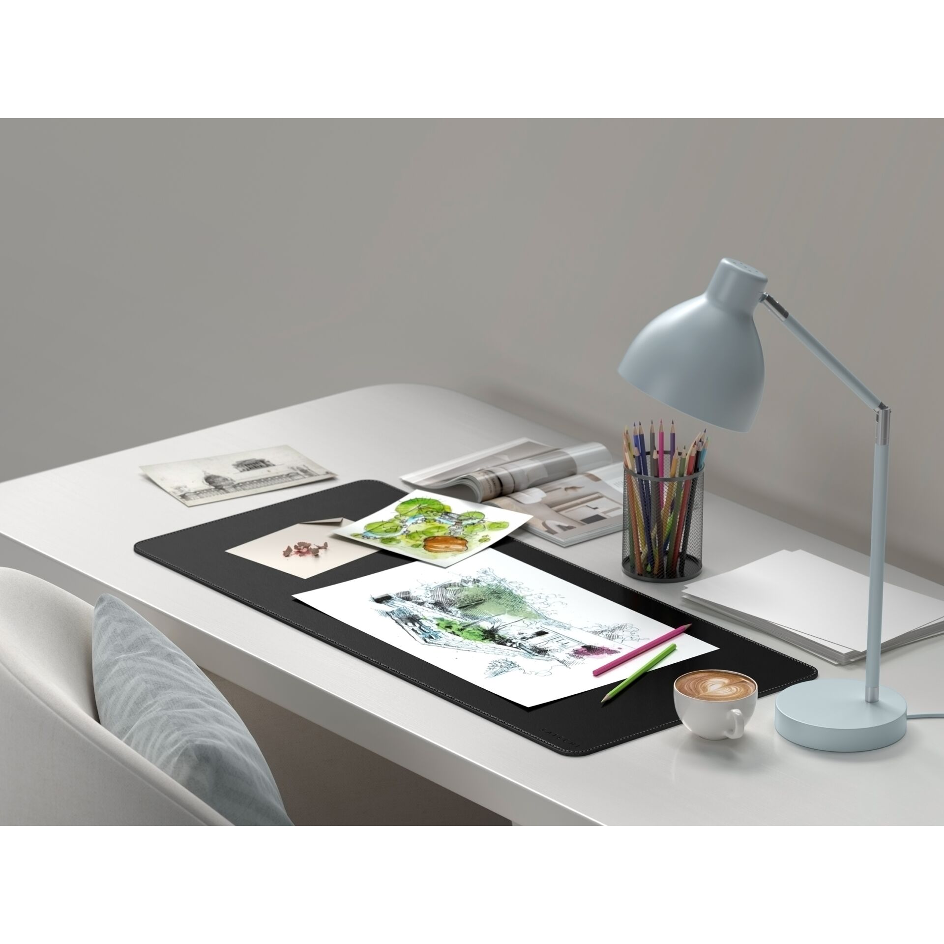 Moebel, Tabelle, Lampe, Tischplatte, Kaffeetasse