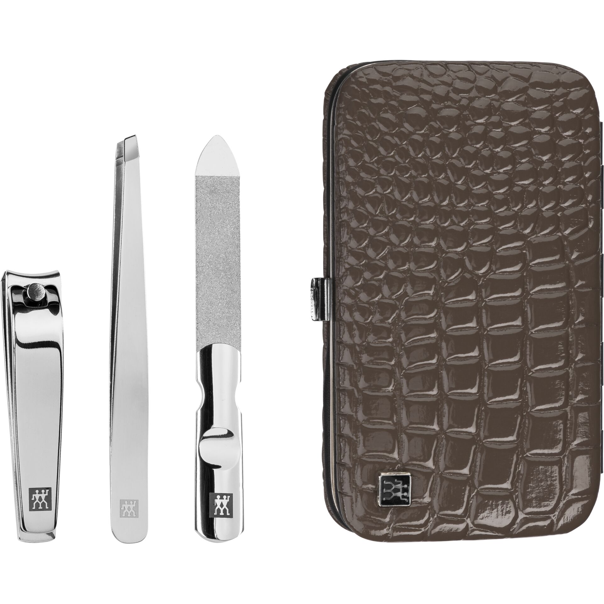 Zwilling Maniküre Pediküre Set  3tlg. mit Nagelknipser, Braun