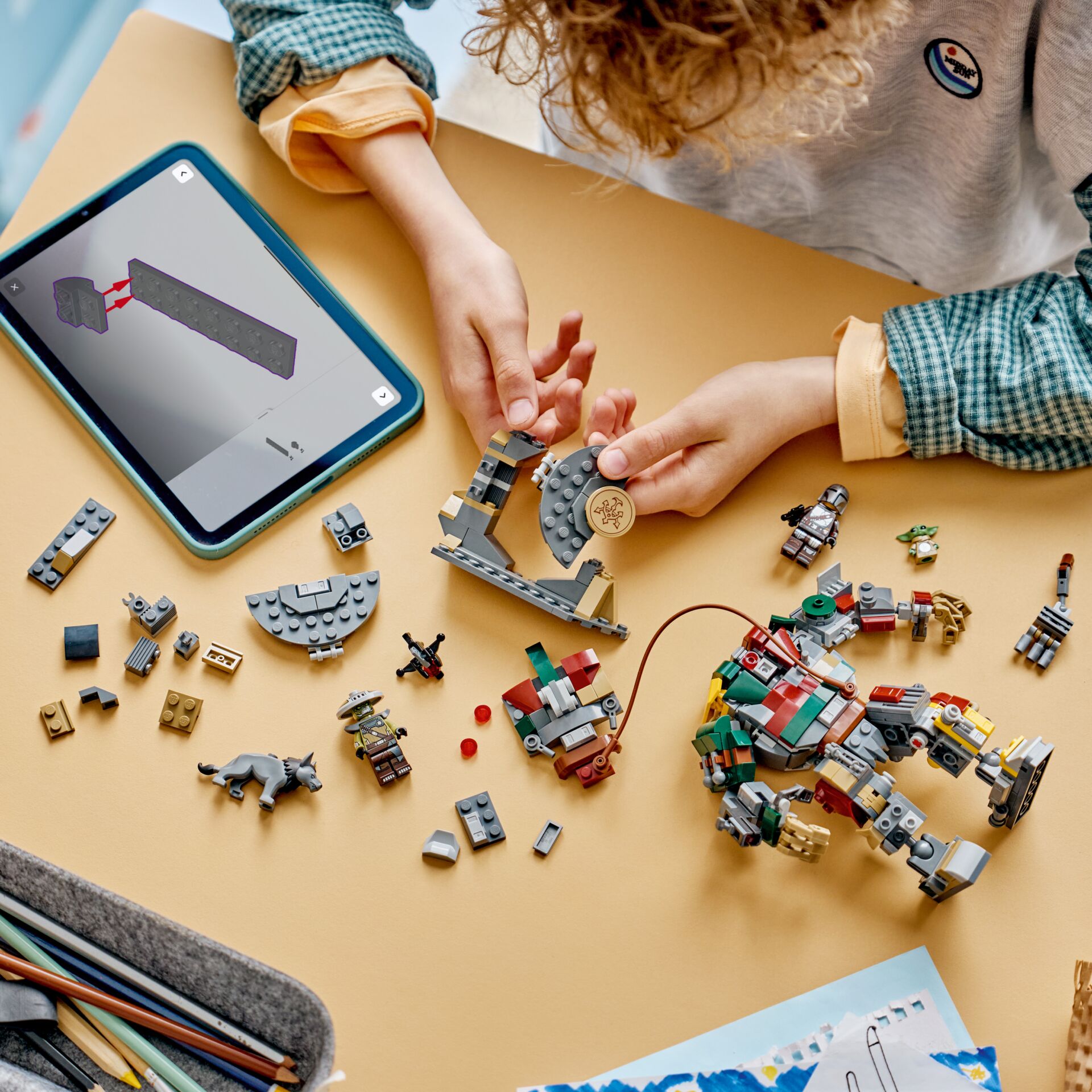 Lego, Bausteine, Bausatz, Konstruktionsspielzeug, Tablet
