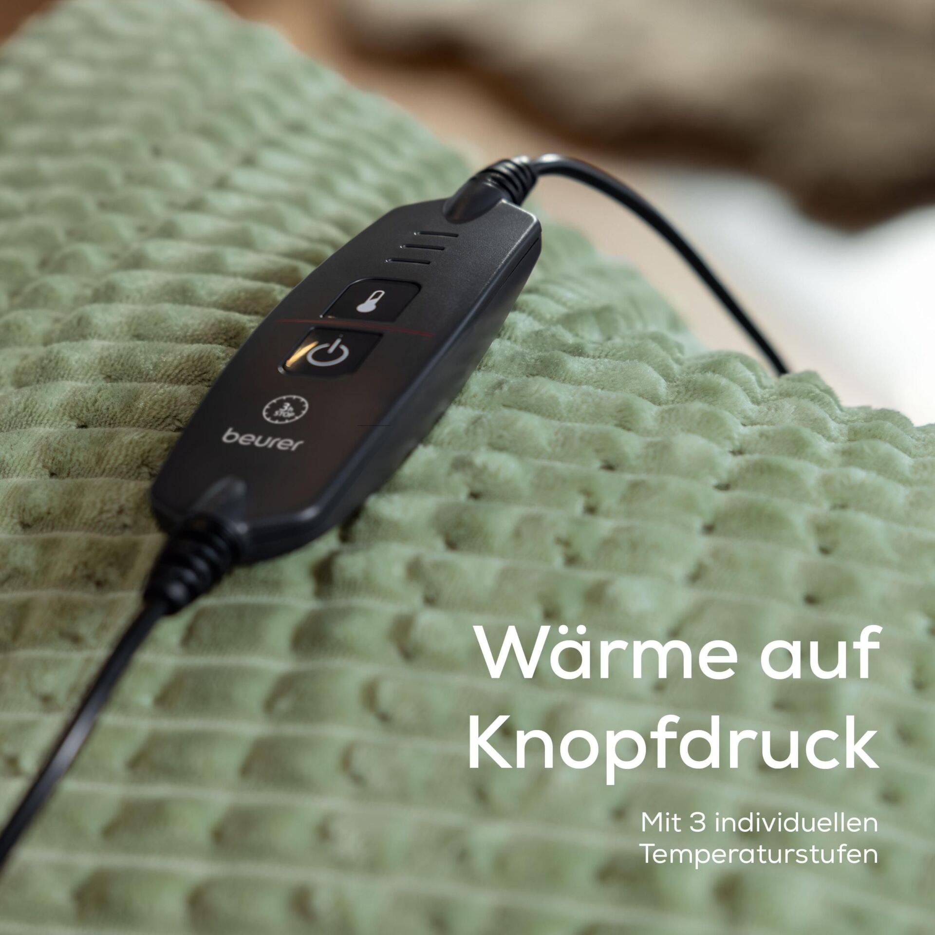 Thermoheizkissen, Wärmekissen, Knopfdruck, Kontrollgerät, Beurer