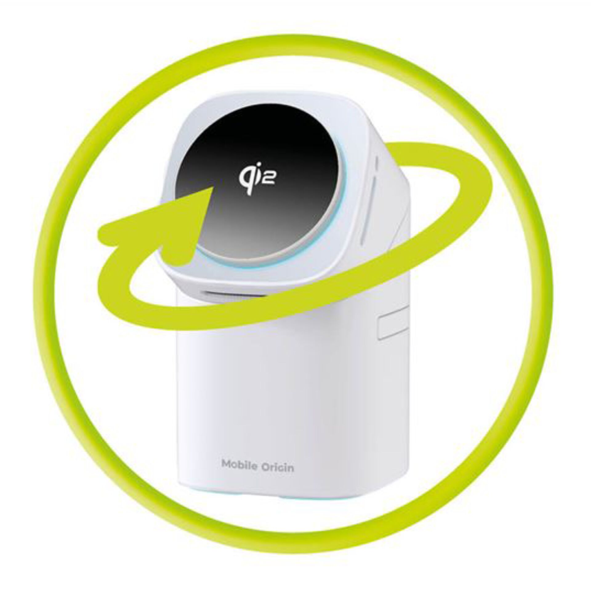 tragbarer UV-Lasergerät, cirkel umrahmung, qi2, mobile origin, gerät